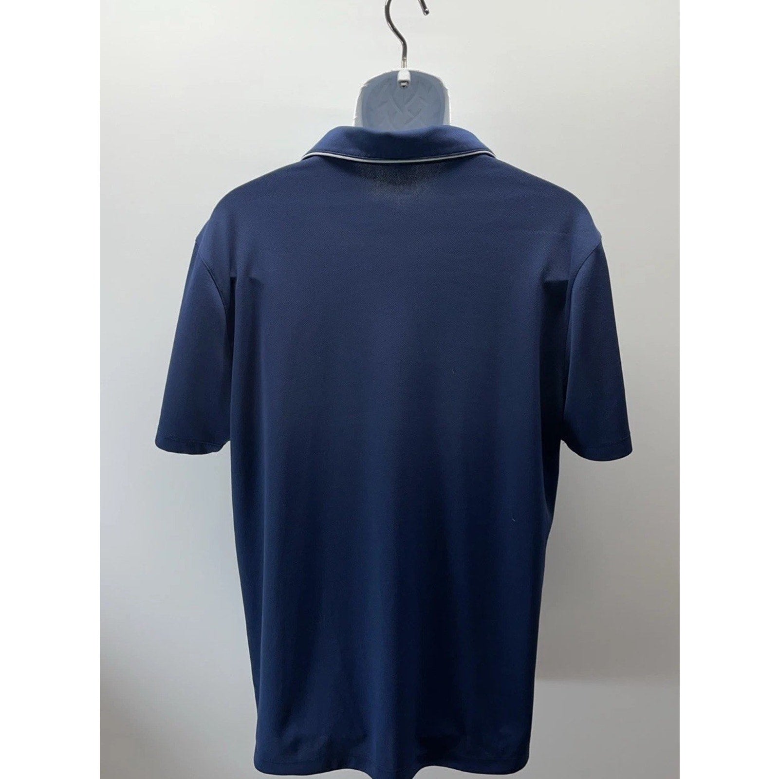 NIKE Golf STANDARD FIT POLO SHIRT GRAY STRIPED MENS Large