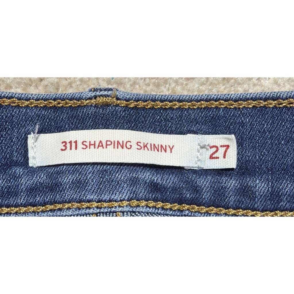 Levi's 311 Shaping Skinny Jeans Womens 27 Blue Medium Wash Midrise Stretch Denim