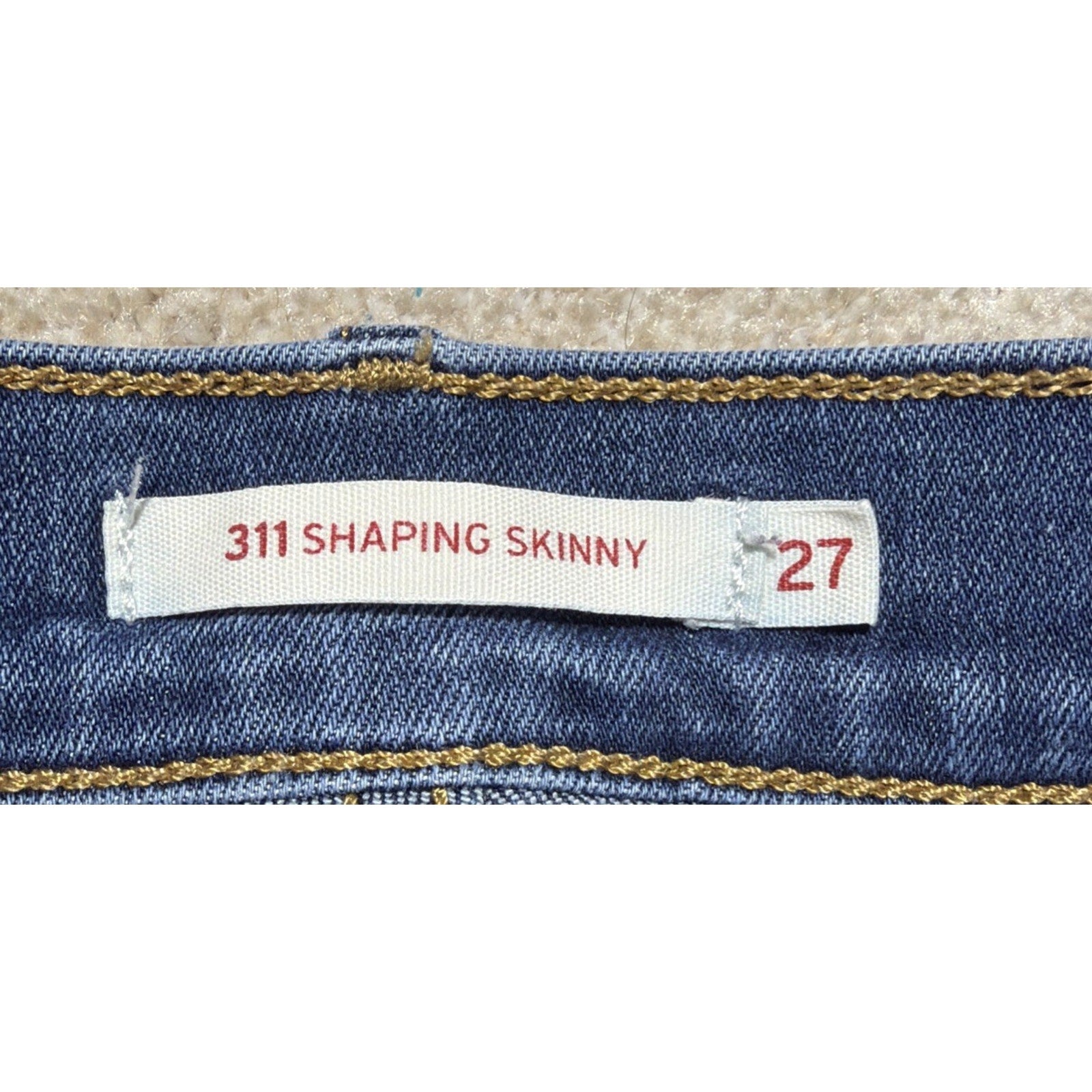 Levi's 311 Shaping Skinny Jeans Womens 27 Blue Medium Wash Midrise Stretch Denim