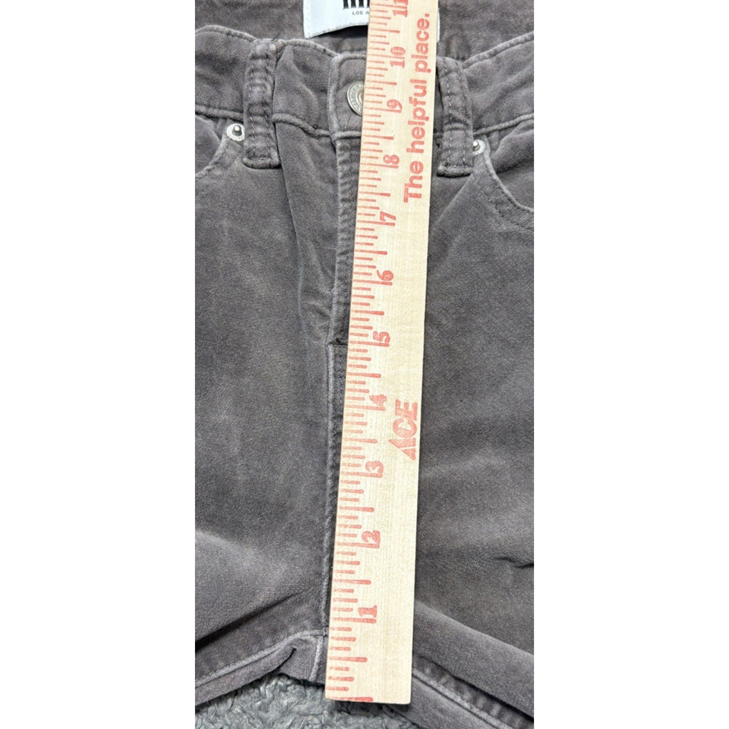 Mica Los Angeles Denim Size 24 Velvet Taupe High Rise Flare Leg Pant