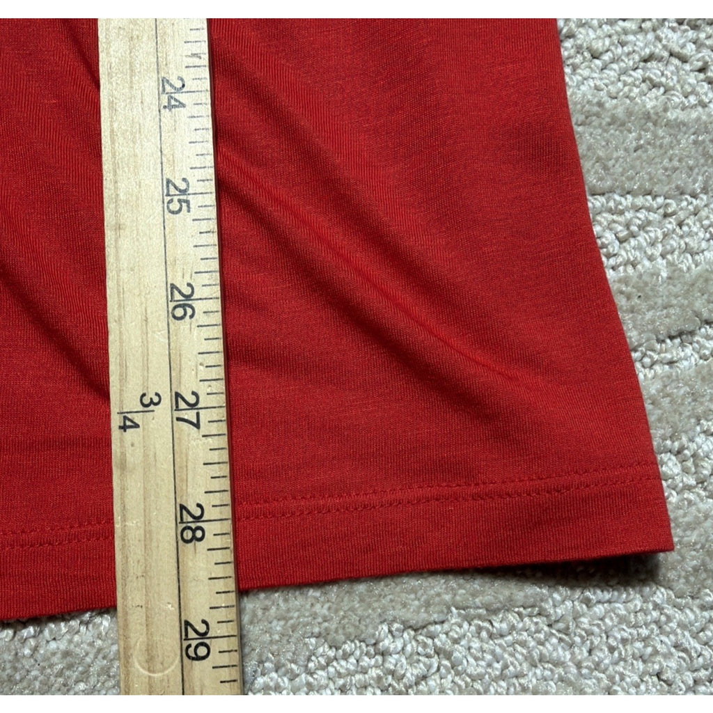New Cable Gauge Boho Top Shirt Blouse Red Stretch Size Large NWT