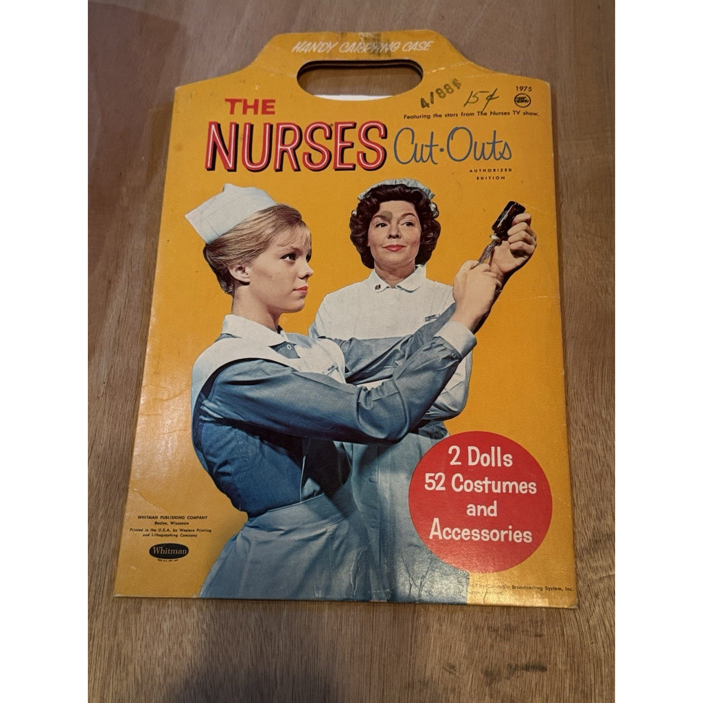 The Nurses Cut Outs Whitman Publishing (1975) 2 Paper Dolls w/ Clothing