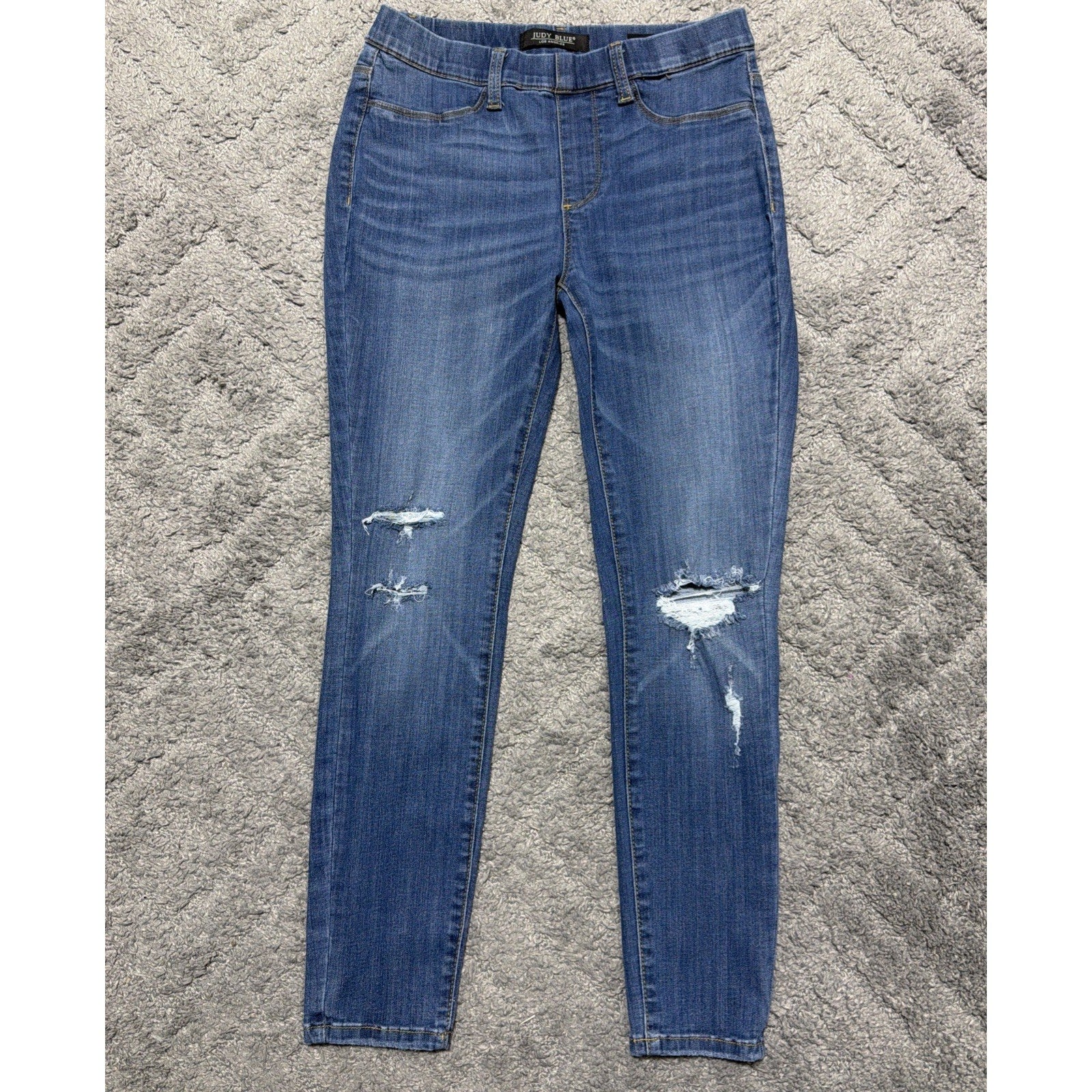 Women's Judy Blue Mid Rise Pull-On Skinny Fit Jegging Medium Wash 9/29