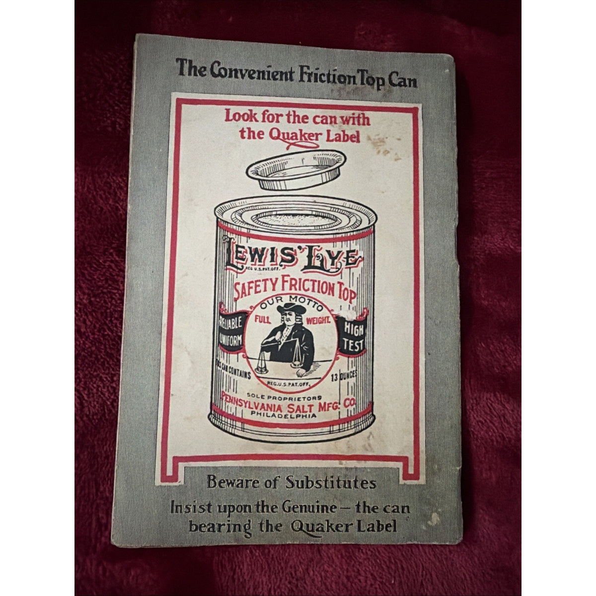 Vintage Book The Truth About Lye Pennsylvania Salt Manufacturing Co 16th Ed 1930