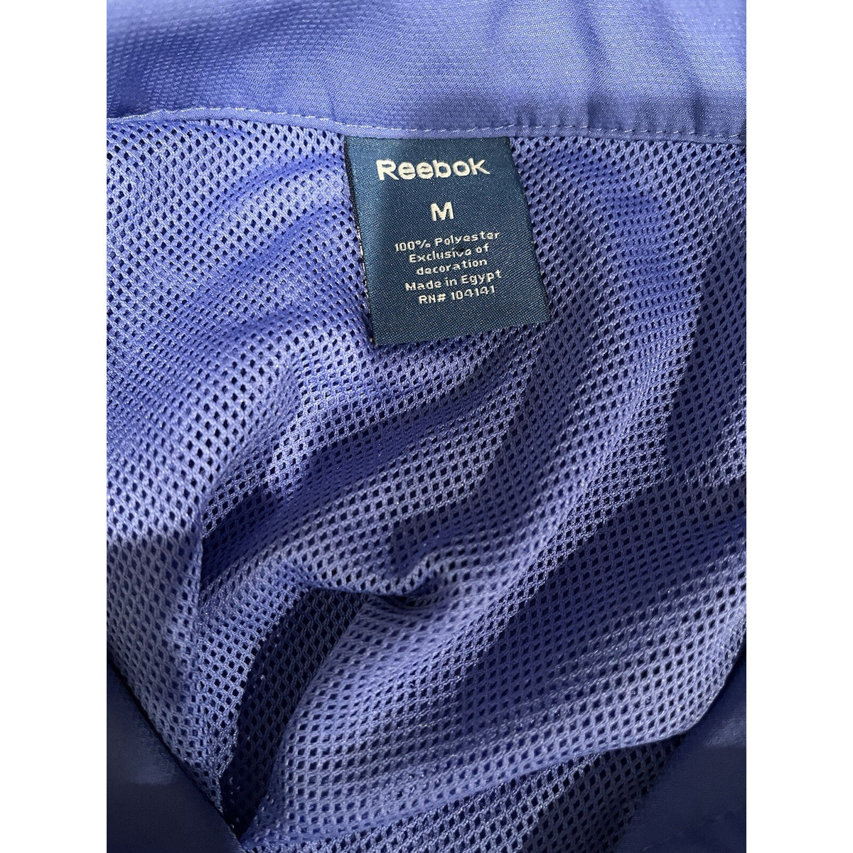 Vintage Reebok Windbreaker Jacket Women's Size Medium Full Zip Blue Purple