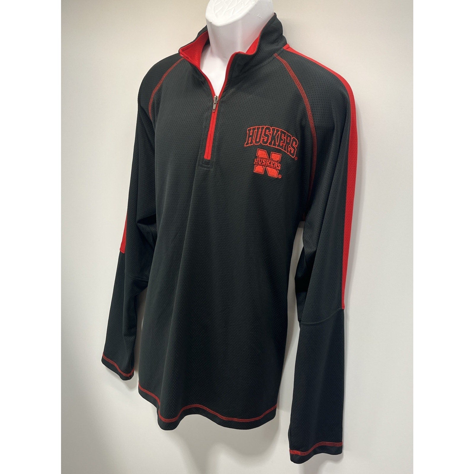 Rivalry Threads '91 Nebraska Cornhuskers Quarter-Zip Pullover Sweater XL EUC