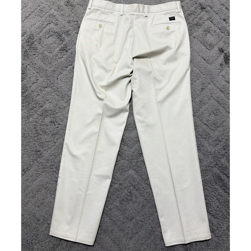Dockers Individual Fit Waistband Pants Mens W36xL34 Biege Straight Slash Pocket