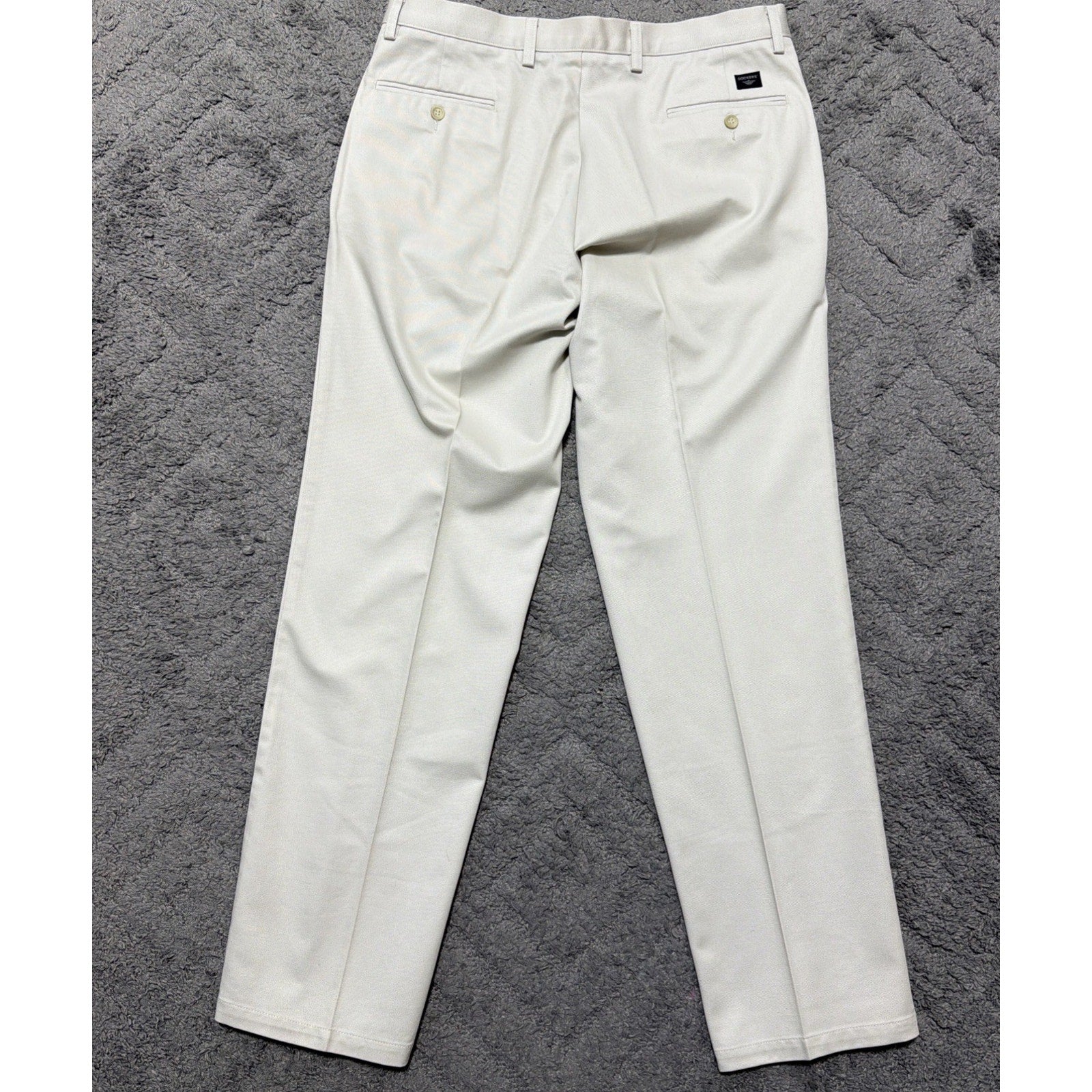 Dockers Individual Fit Waistband Pants Mens W36xL34 Biege Straight Slash Pocket