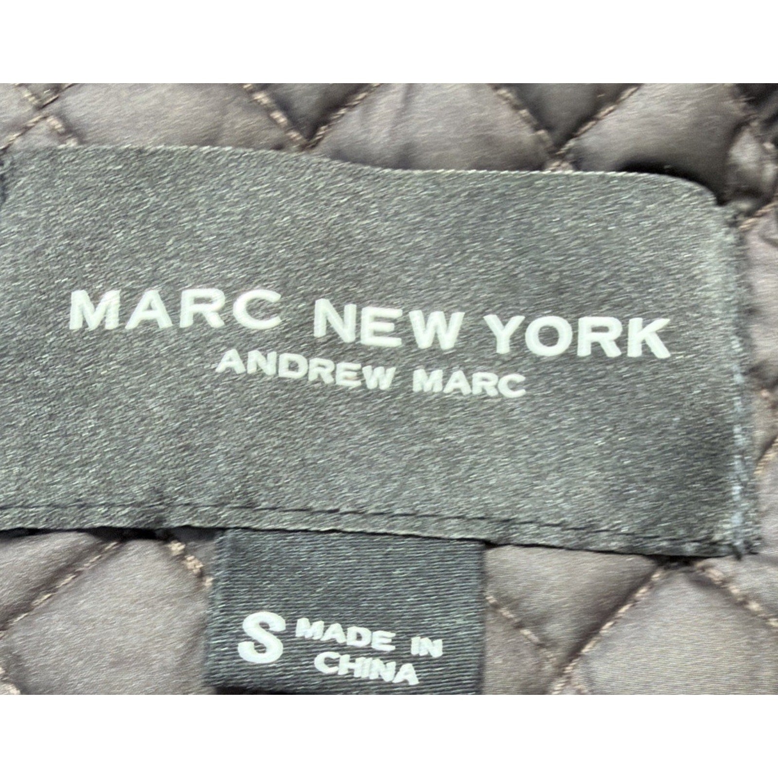 Marc New York Vest Women Small Brown Quilted Puffer Full Zip Gunmetal Outerwear