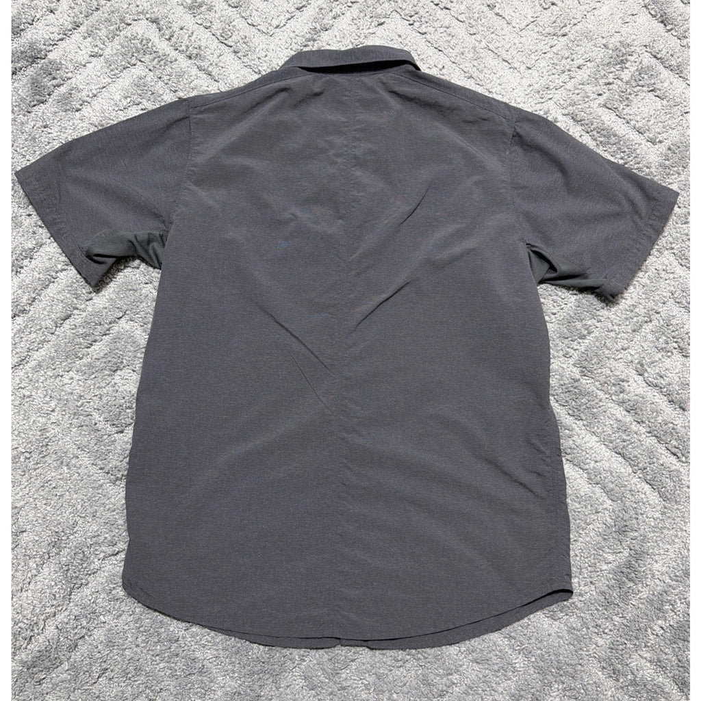 Columbia Omni-Shade Sun Protection Men Gray Short Sleeve Button Up Shirt Sz XL