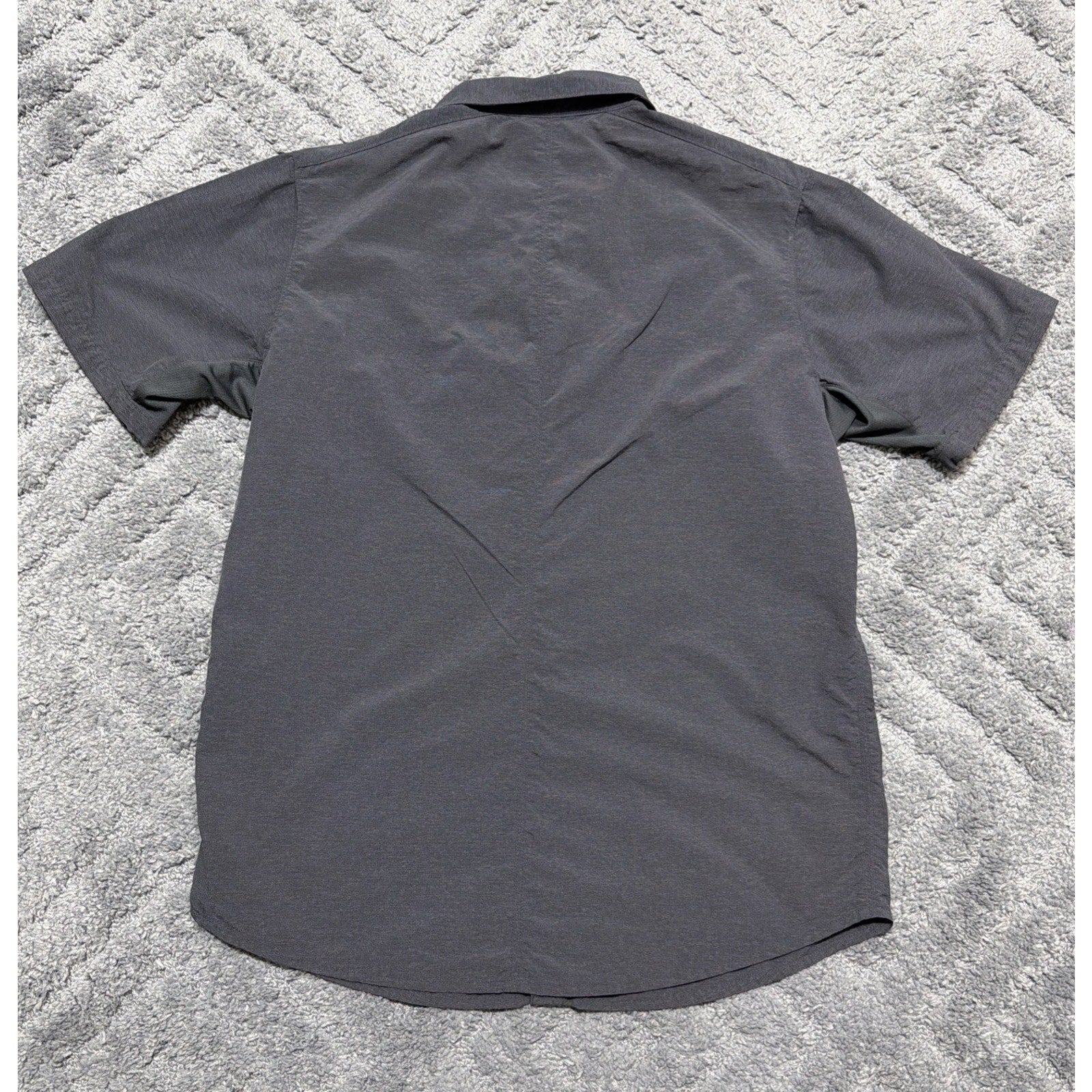 Columbia Omni-Shade Sun Protection Men Gray Short Sleeve Button Up Shirt Sz XL