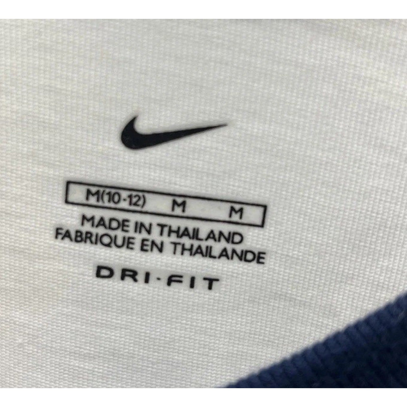 NWT NIKE DRI-FIT RAGLAN BASEBALL SHIRT Pull Over BLUE WHITE YOUTH MED