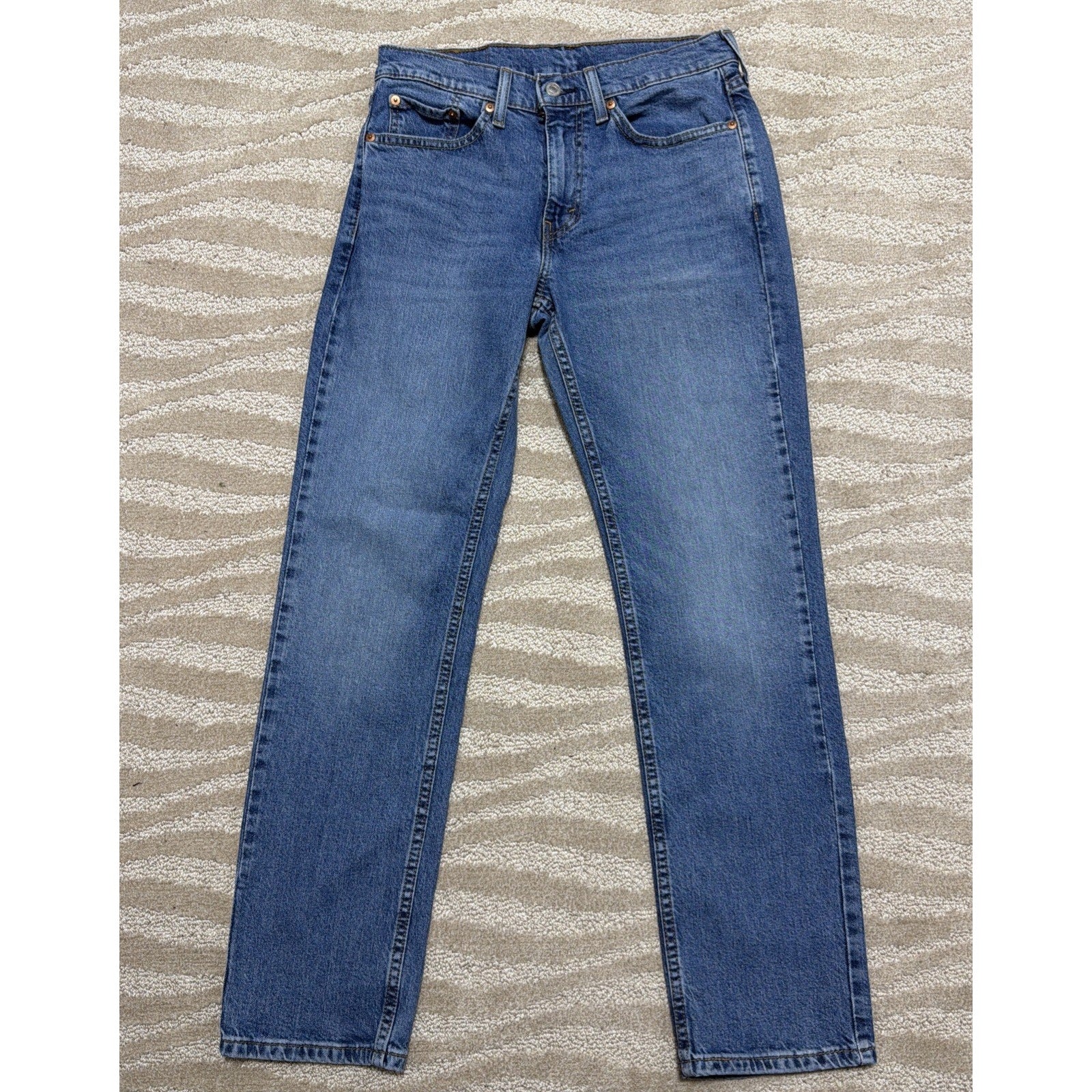 Levis 514 Jeans Men 29x30 Straight Fit Denim Stone Wash Slim Fit Stretch