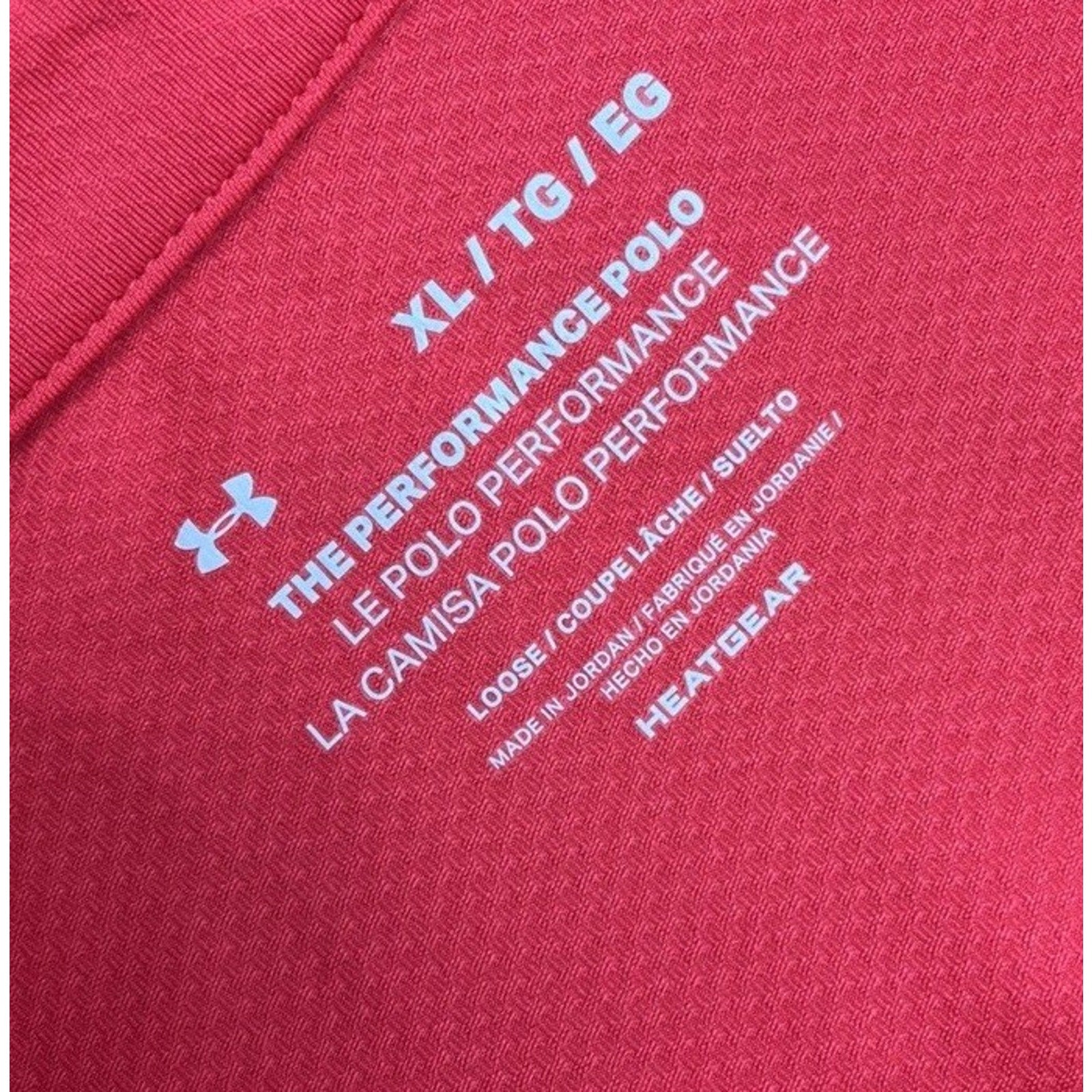 UNDER ARMOUR MEN'S PERFORMANCE SHORT SLEEVE GOLF POLO LAVA ORANGE RED XL