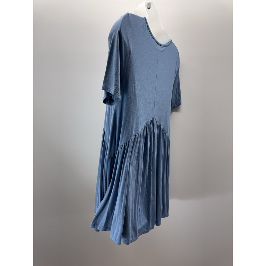 Agnes & Dora Blue Muse Tunic Ruffled Women’s Size Small Blouse
