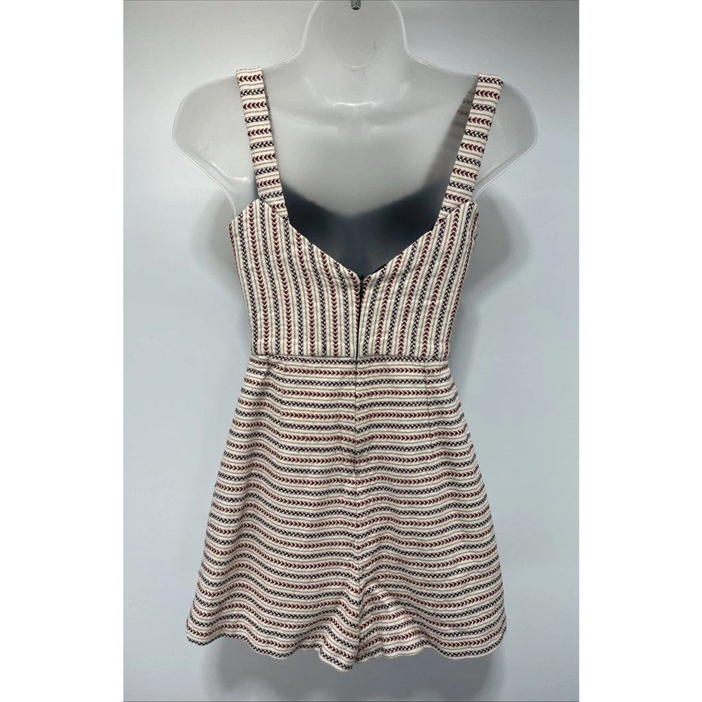 Zara Trafaluc Collection Romper Women Small Striped Cutout Mini