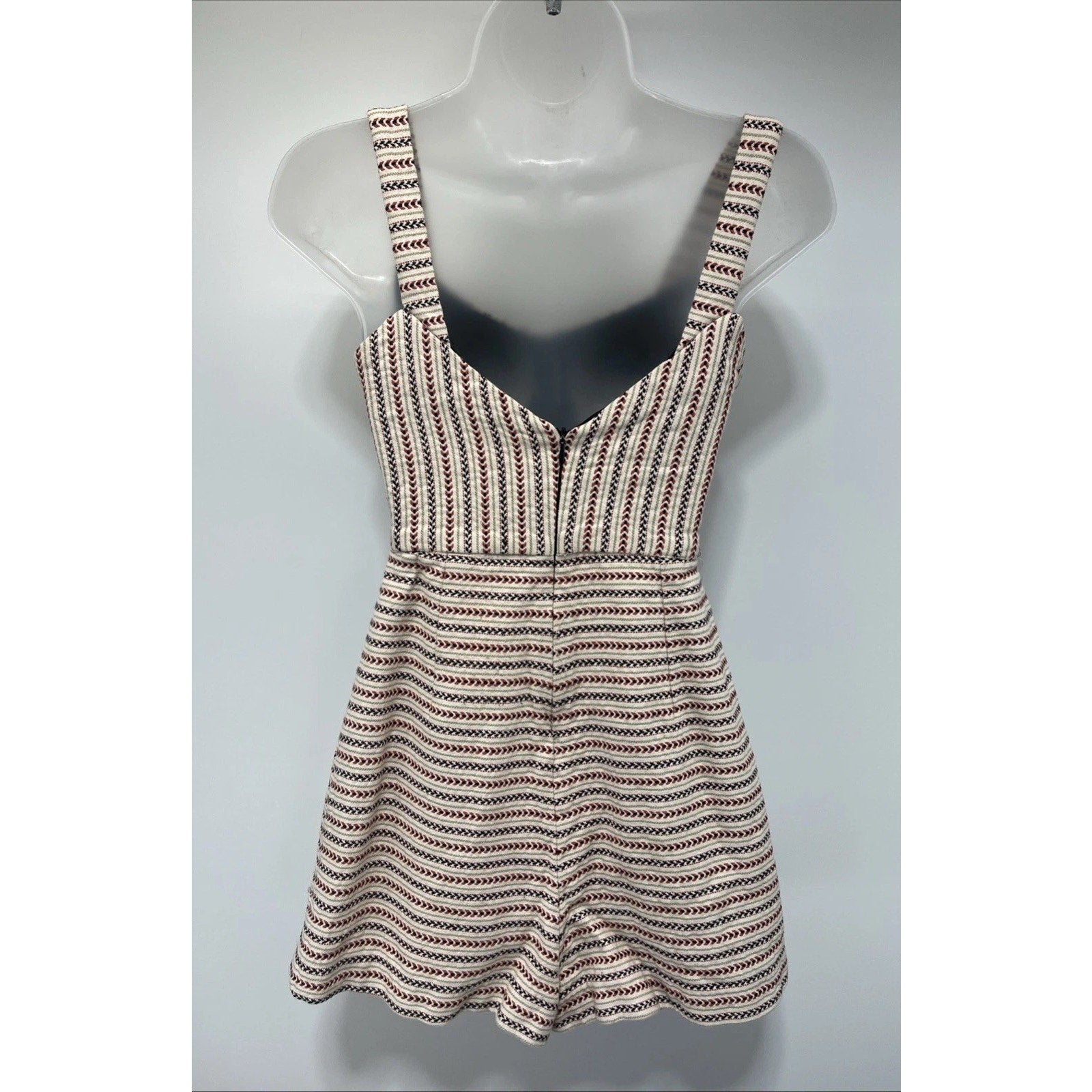 Zara Trafaluc Collection Romper Women Small Striped Cutout Mini