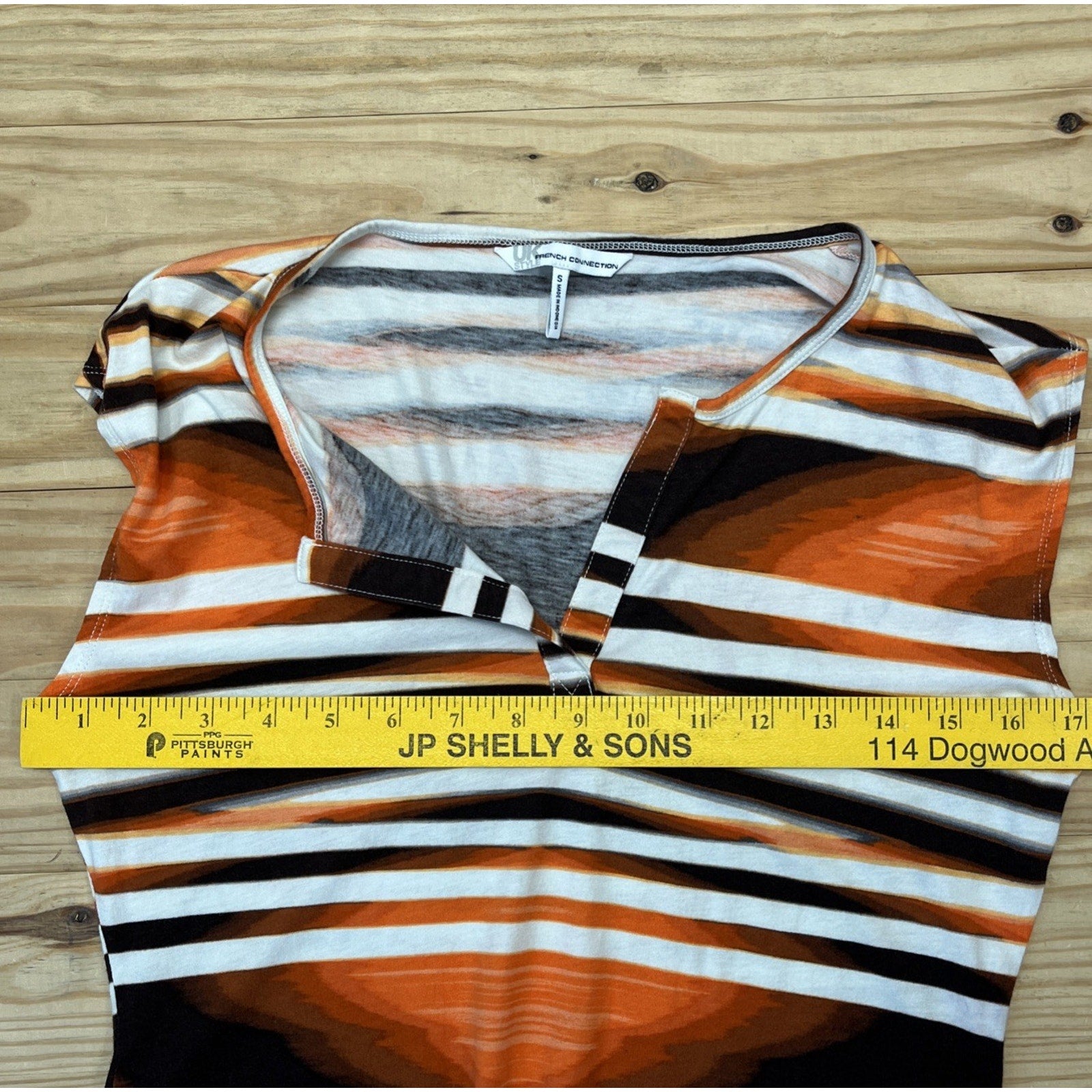 FRENCH CONNECTION Womens Maxi Dress UK Style Multicoloured Striped Size S