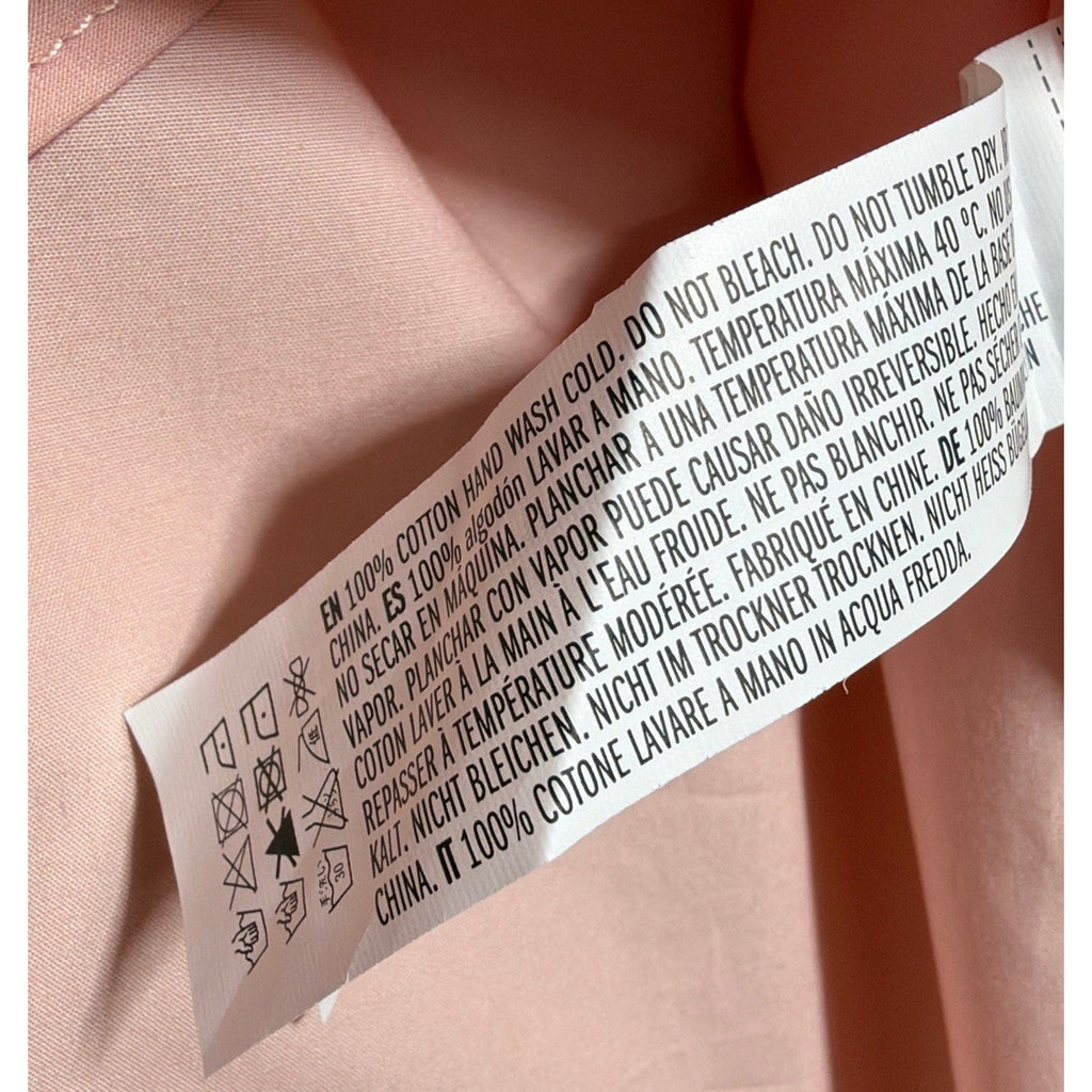 English Factory Womens Classic Collared Shirt Dress Small Pink Button Up New