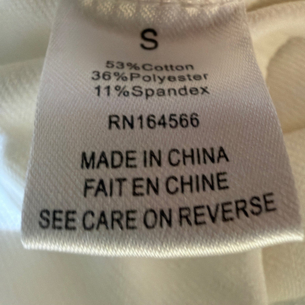 Lauren and Riley Mid Rise Capri White Pull On Pants Size Small Stretch