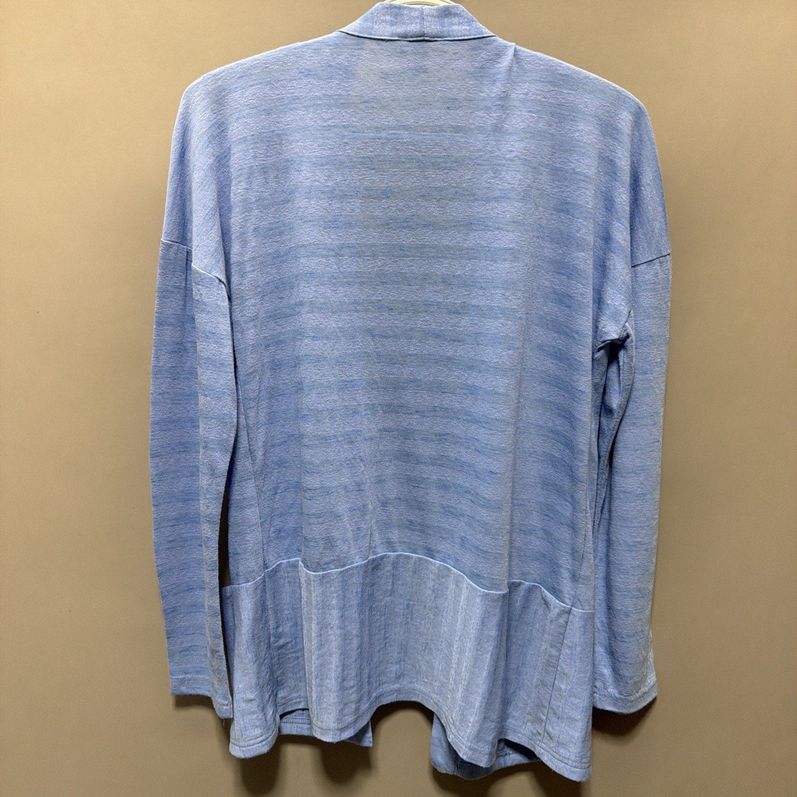 Talbot Cardigan Top Womens Small Blue Striped Open Front Pockets Lightweight