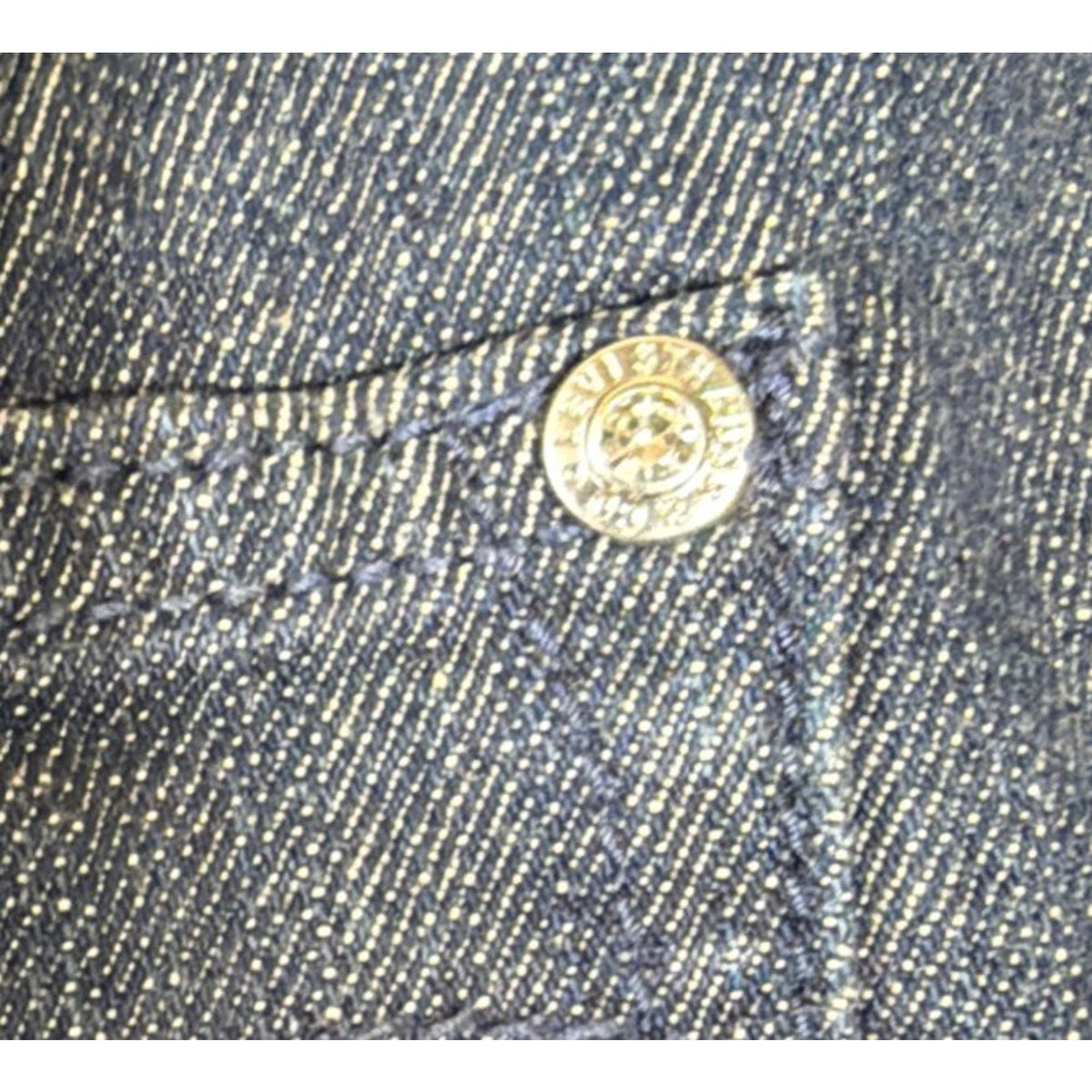 Womens Levi's Jeans Y2K Silver Label Denim Jacket With Silver Floral Buttons M