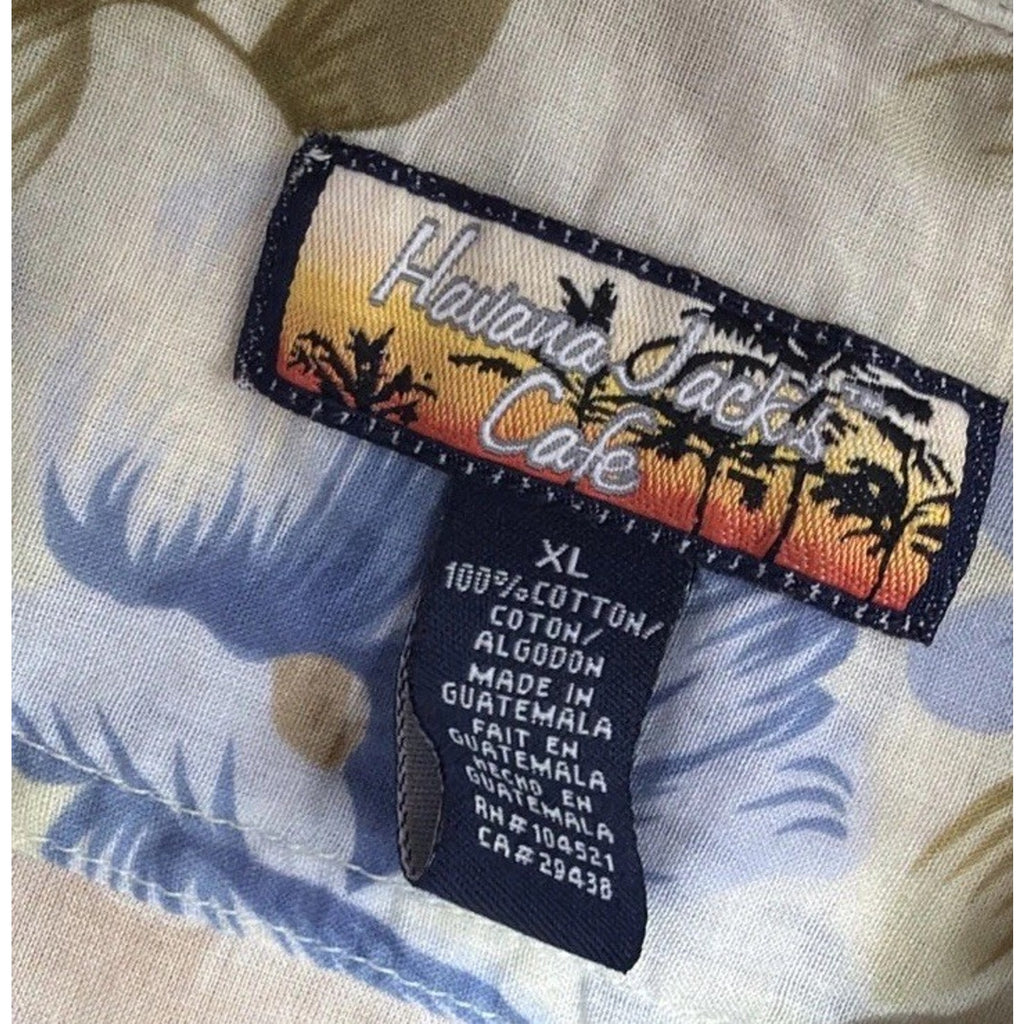 Havana Jack's Cafe Womens Shirt Size XL Floral Button Up 3/4 Sleeve Top