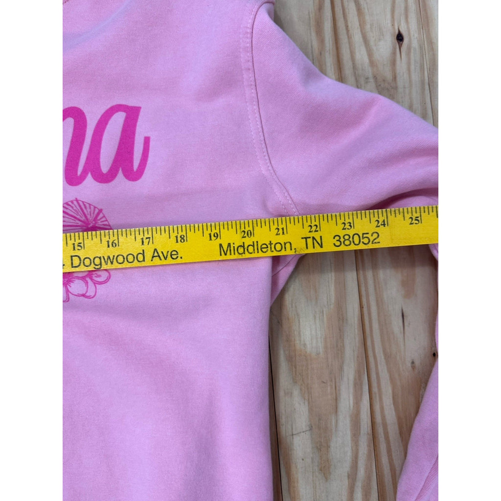 Womens Royce Pink Long Sleeve Cabana Island Vibe Sweatshirt Large Oversized