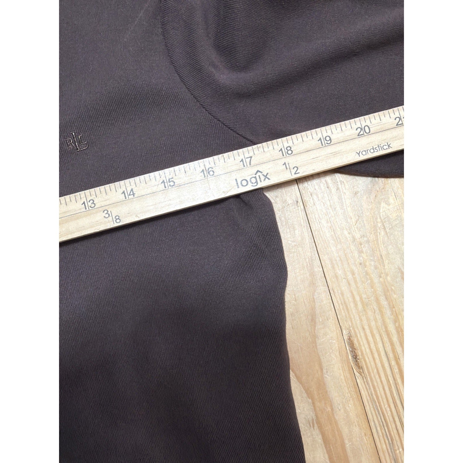 Lauren Ralph Lauren Long Sleeve Boat Neck Pullover Blouse Top Women Small Brown