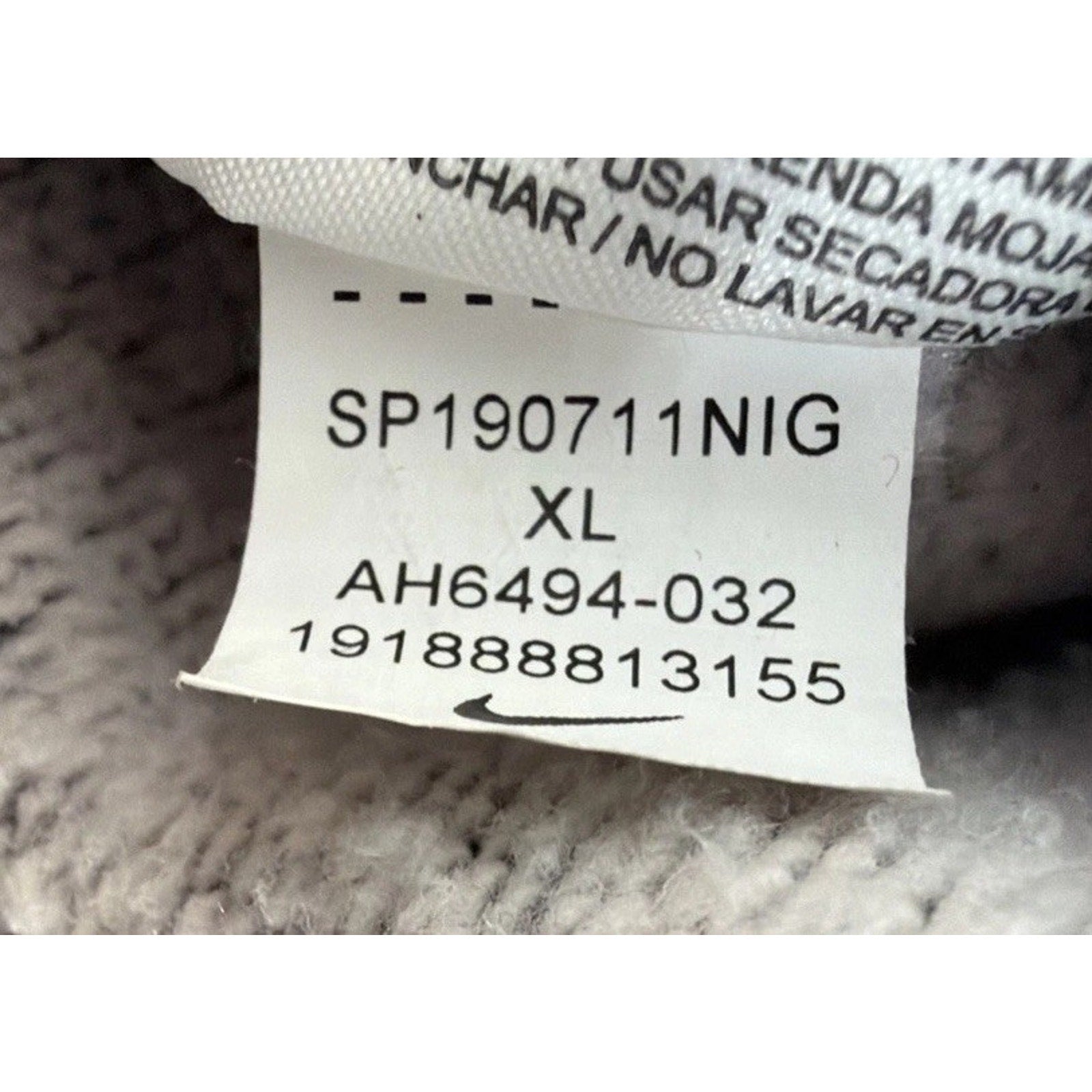 Nike Sweatshirt Men's XL Gray 1/2 Zip Rally Fleece Sweater AH6494-032