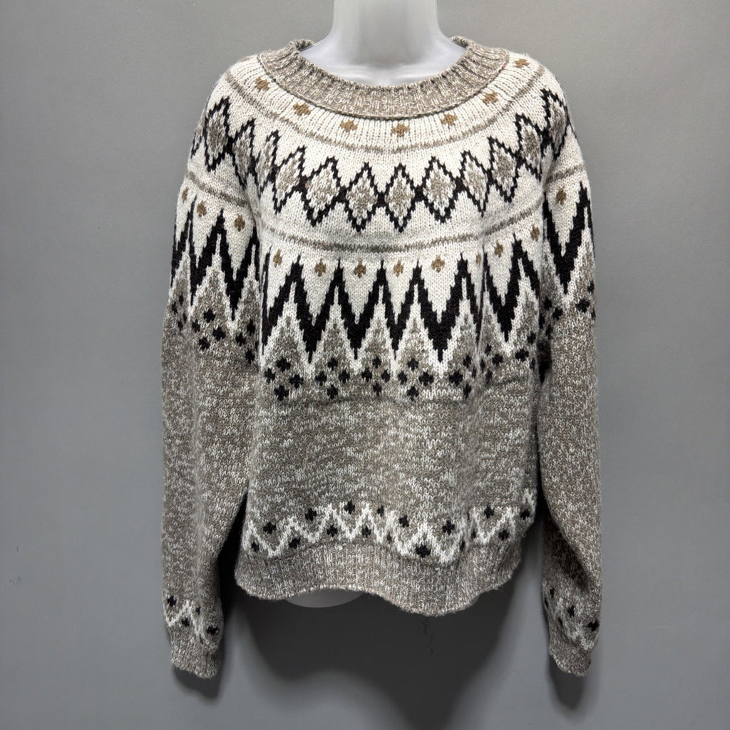 American Eagle Fair Isle Snow Stopper Knit Super Soft Sweater Women's XL AE NWT