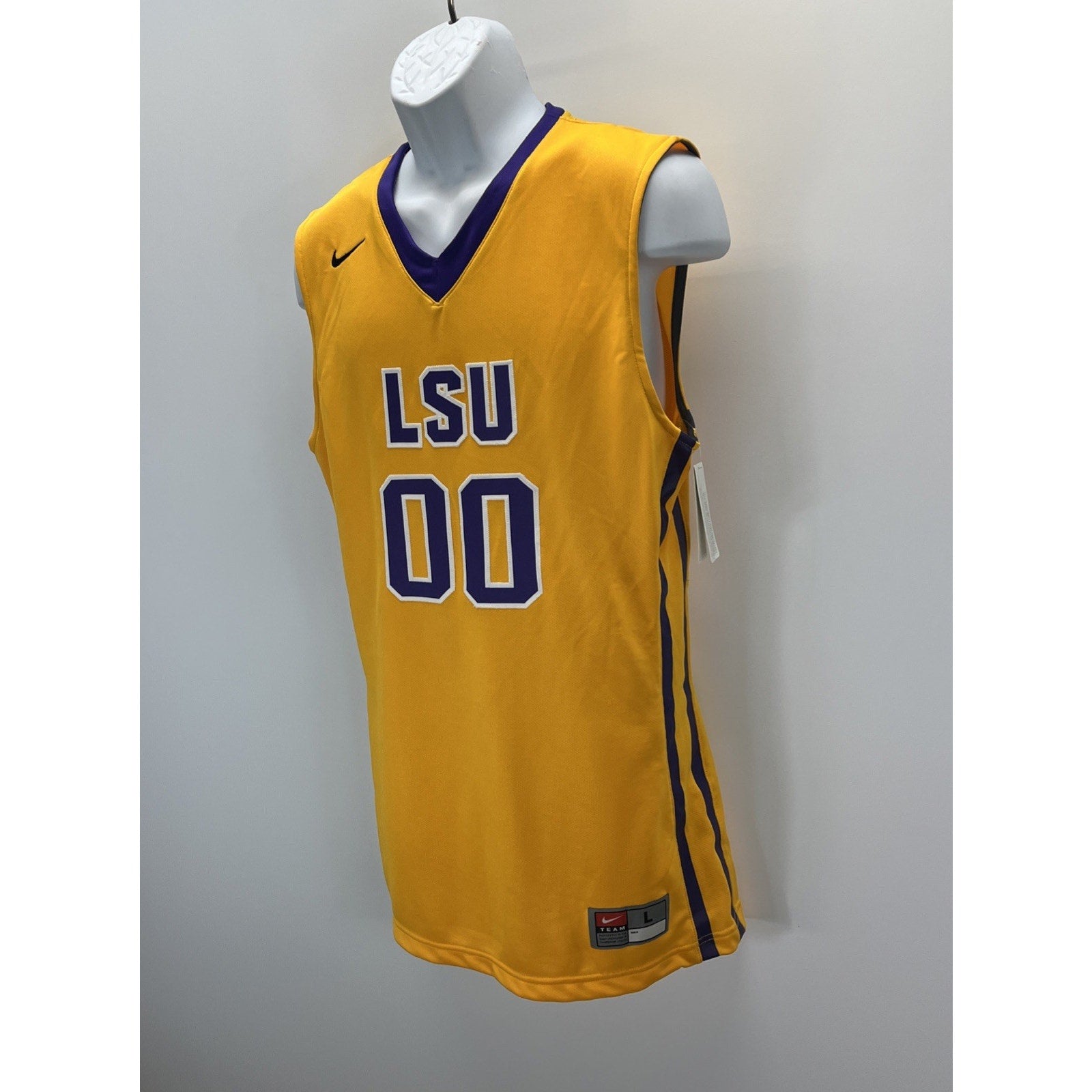 Nike Mens Basketball Jersey LSU Tigers #00 Large Sample Stitched Sewn NWT FS!