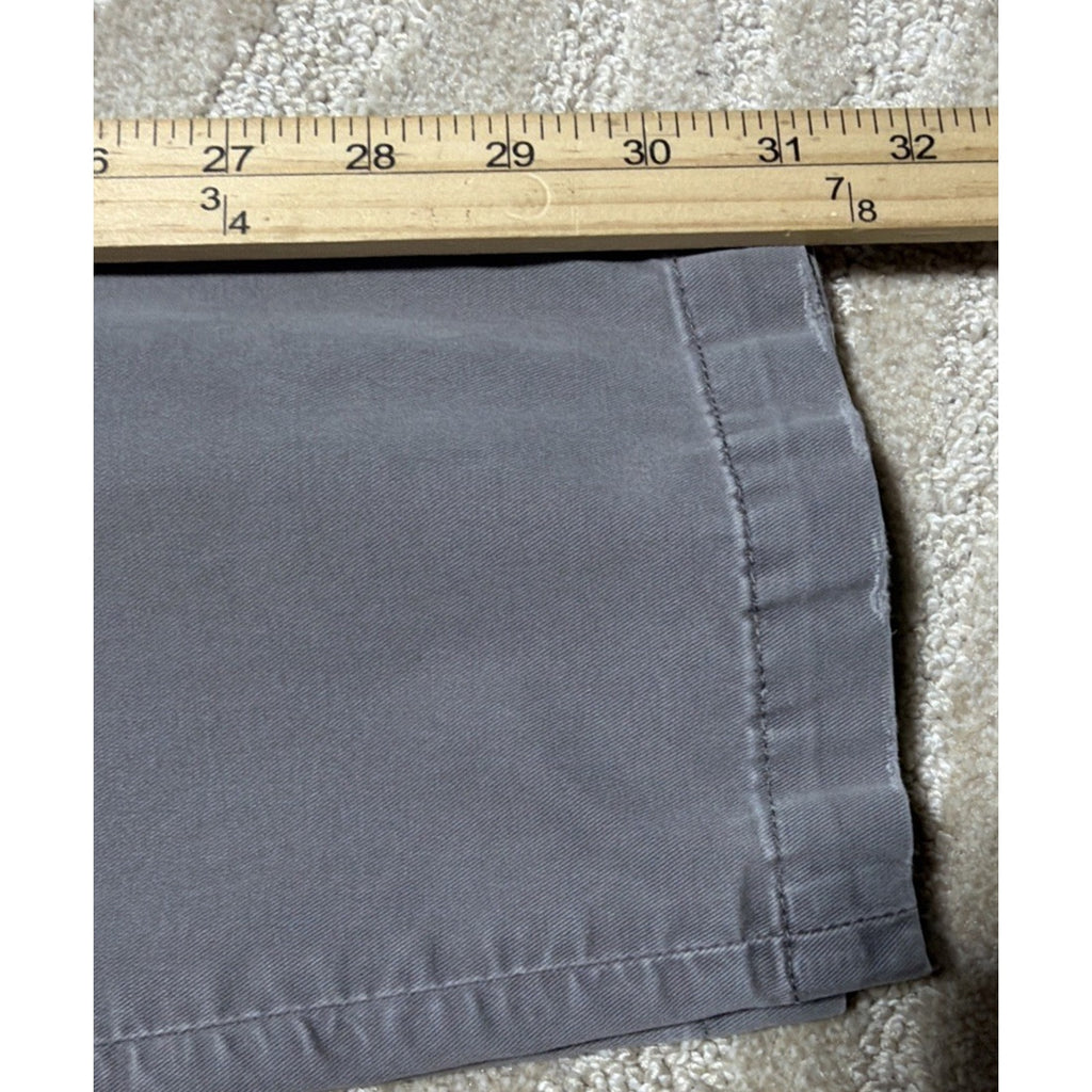 American Eagle Original Straight Lived In Khakis Gray Flex Chino Pants 28x34