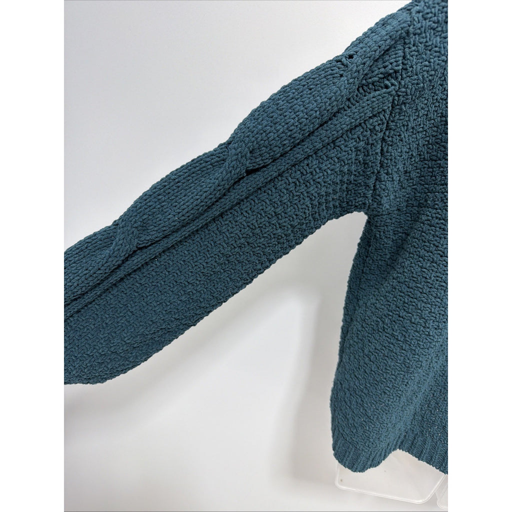 Seven7 Women's Soft & Warm Oversized Large Cable Knit Chenille Sweater Deep Teal