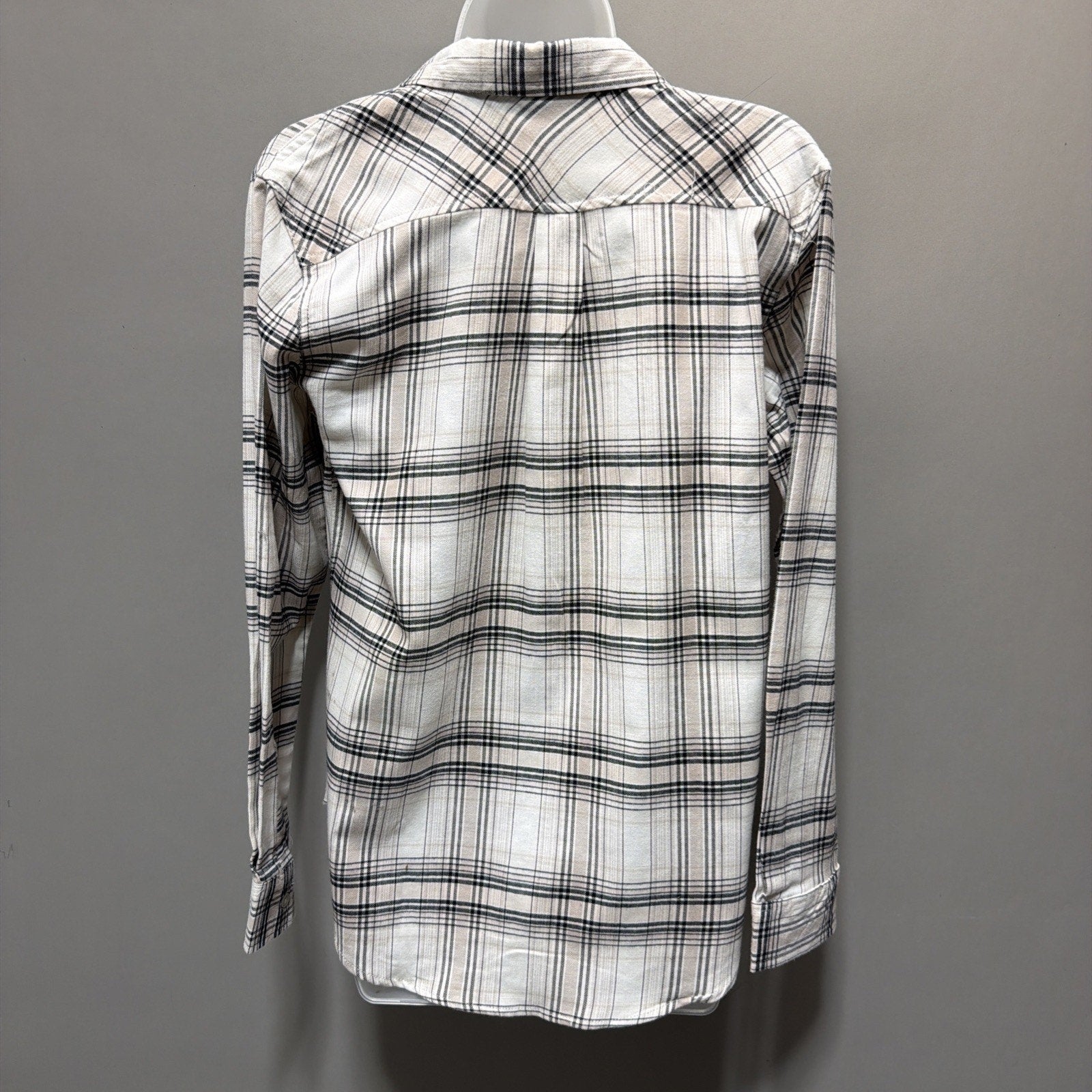 NWT Weatherproof Vintage Ladies Comfort Stretch Flannel Shirt TAN Size M
