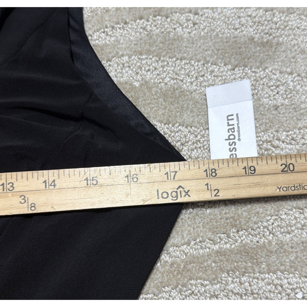 Roz & Ali Womens Size 8 Black Maxi Dress New Nwt Front Slit Nightlife Formal