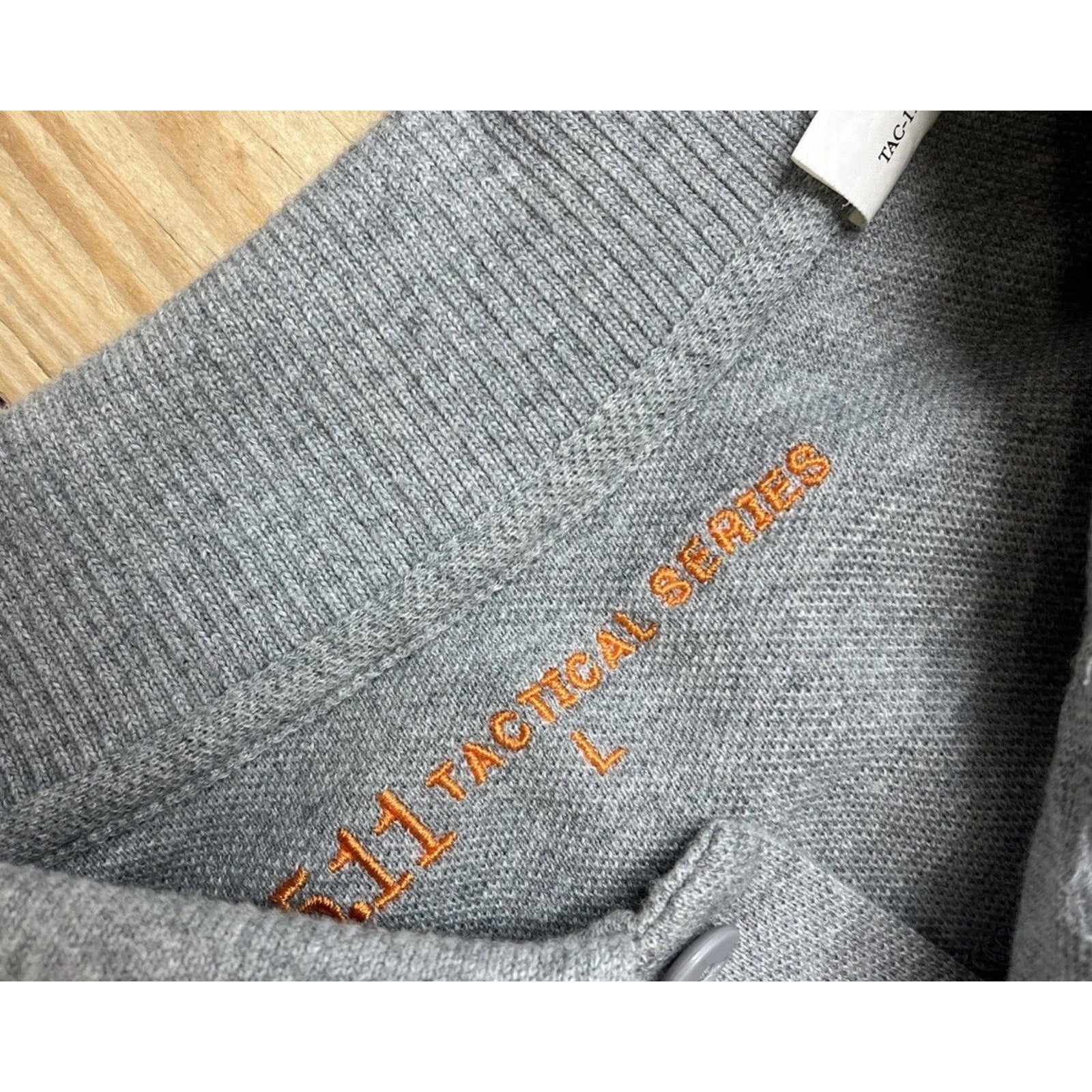 5.11 Tactical Polo Shirt Mens L Series Work Wear Heavy Casual Adult Grey Cotton