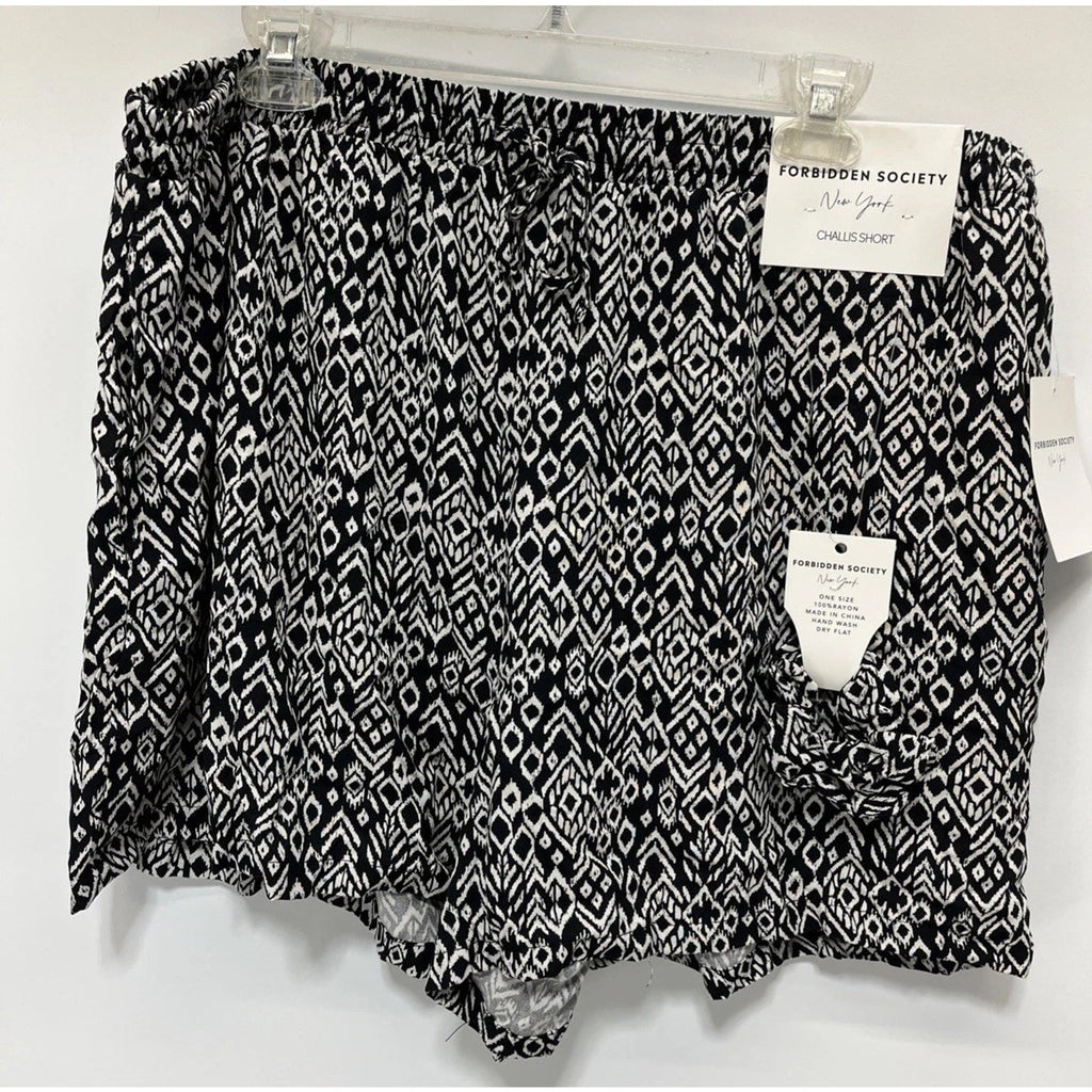 Forbidden Society New York Challis Shorts And Hair Scrunchie 2X