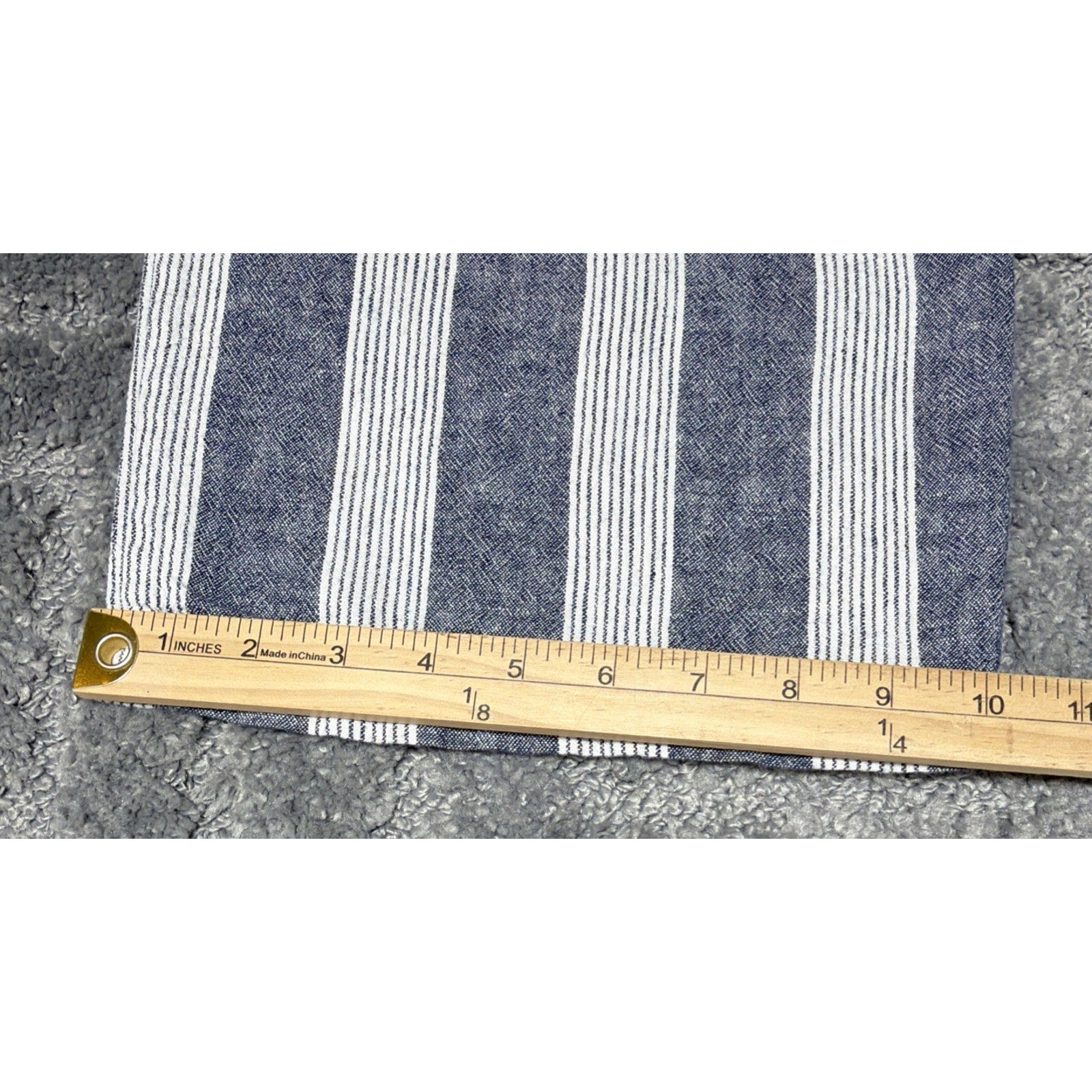 OLD NAVY Navy Blue/White Striped Woven Linen/Rayon Drawstring Pants Sz Large