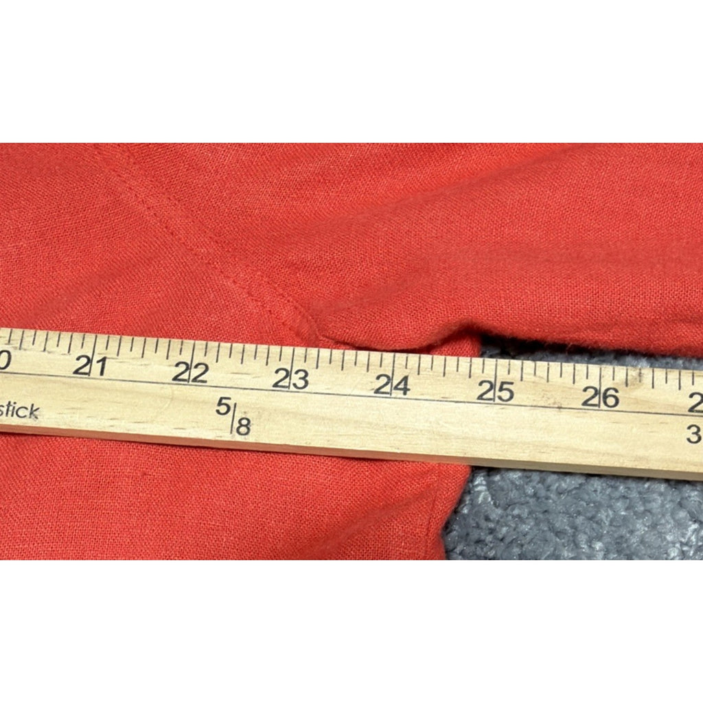 Fashionable Candace Cameron Bure Puff-sleeve Denim Linen Jacket Women Size XL