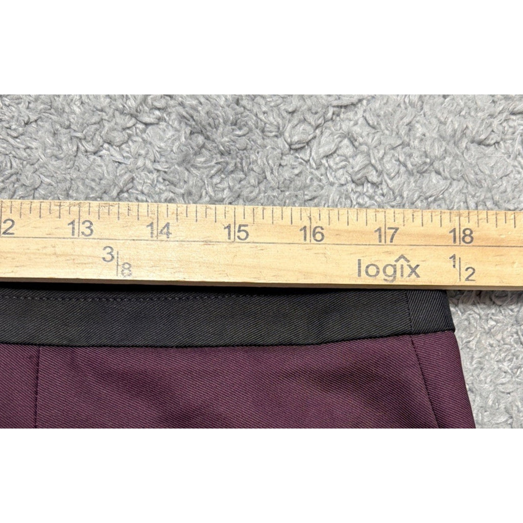 Express Pants Womens Size 10R Columnist Boot Stretch Mid Rise Wine Red