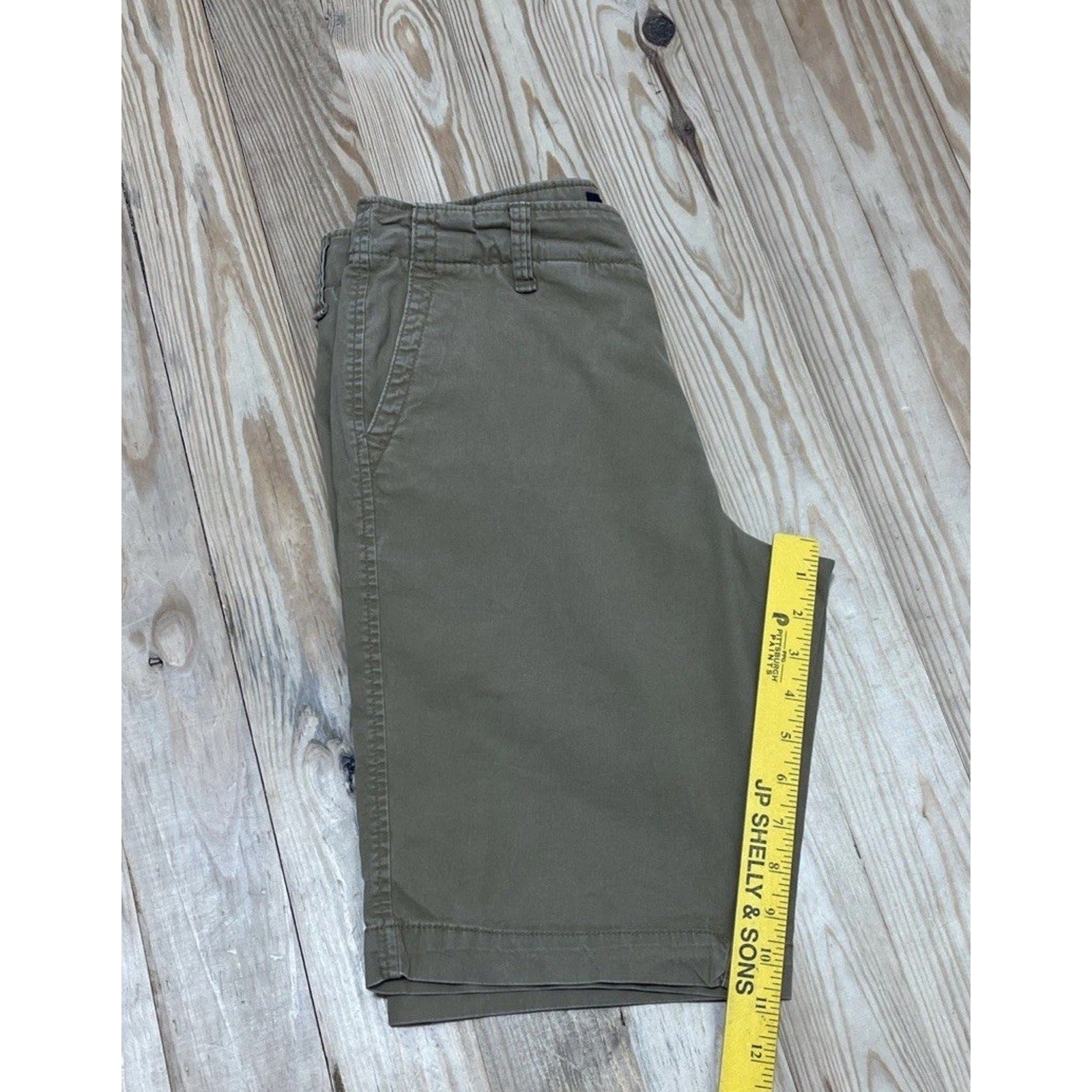 Aeropostale Men Chino Shorts Khaki Waist 28 Casual Drawstring 10” Insm
