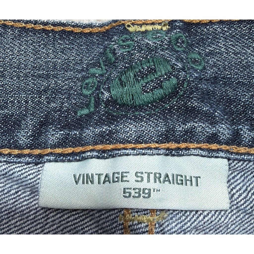 Levis 539 Vintage Straight Jeans Mens 32x34 100% Organic Cotton White Tab Y2K