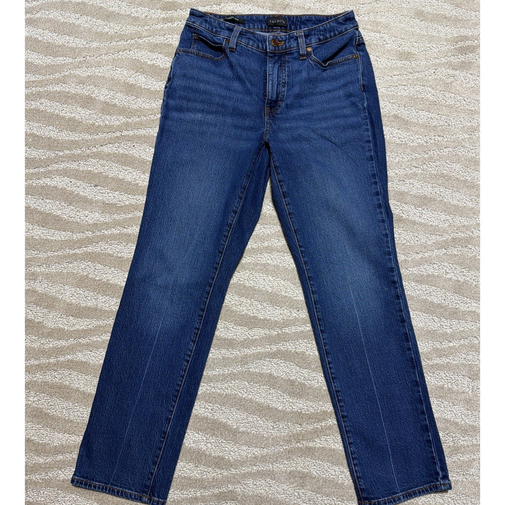 Talbots Straight Leg Jean Curvy 5 Pocket Blue Size 2P 27x27 Stretch
