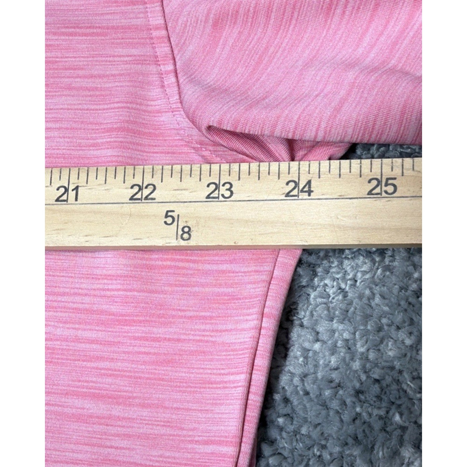 Footjoy FJ Performance Golf Polo Shirt Pink White Stripe Men’s Size L Flaw