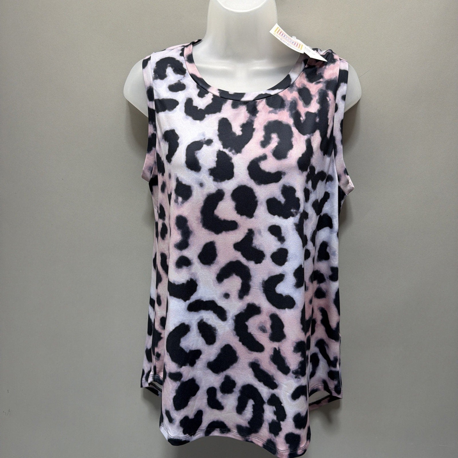 NWT- LuLaRoe Cocoa Simply Comfortable Tank Leopard Print Pink Black Blue Size S