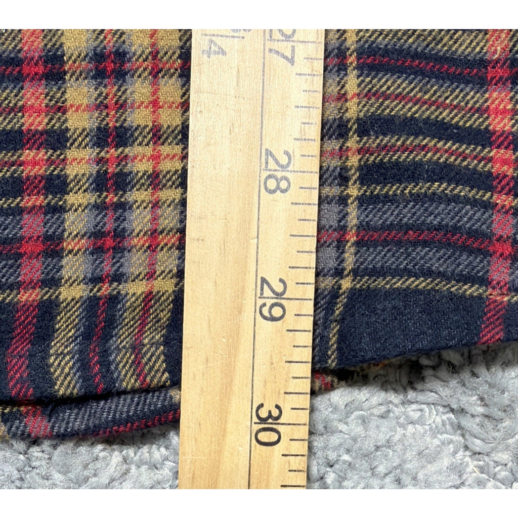 Eddie Bauer Heavyweight Flannel Shirt Men Size XL Plaid Long Sleeve Button