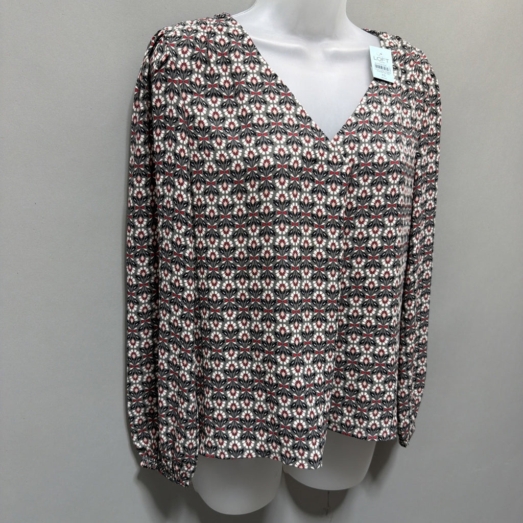 Loft Long Sleeve Floral Blouse Size XS Petite NWT