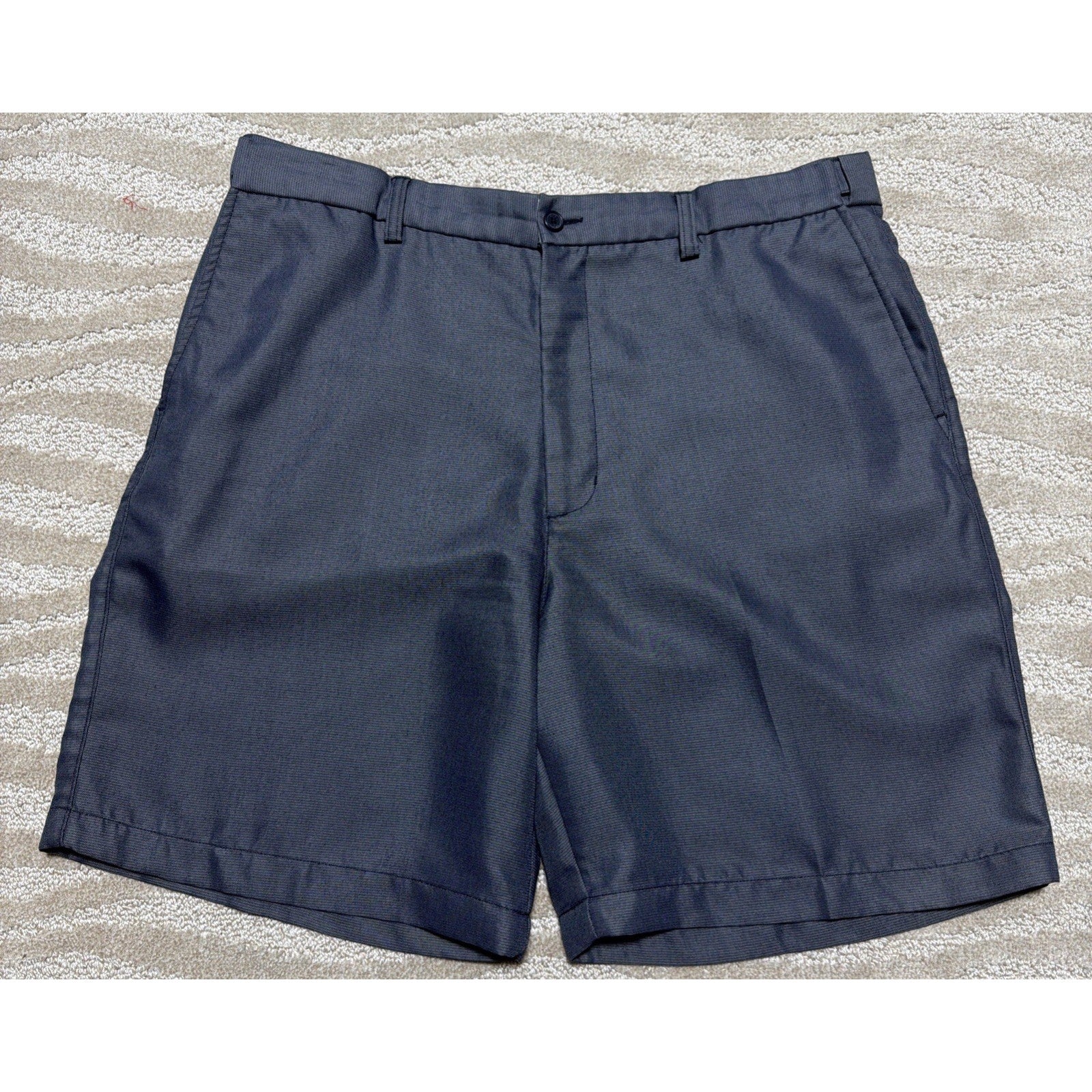 Alfani Men’s Gray Dress Shorts Size 36 Flat Front Modal Blend Lightweight 9” Ins