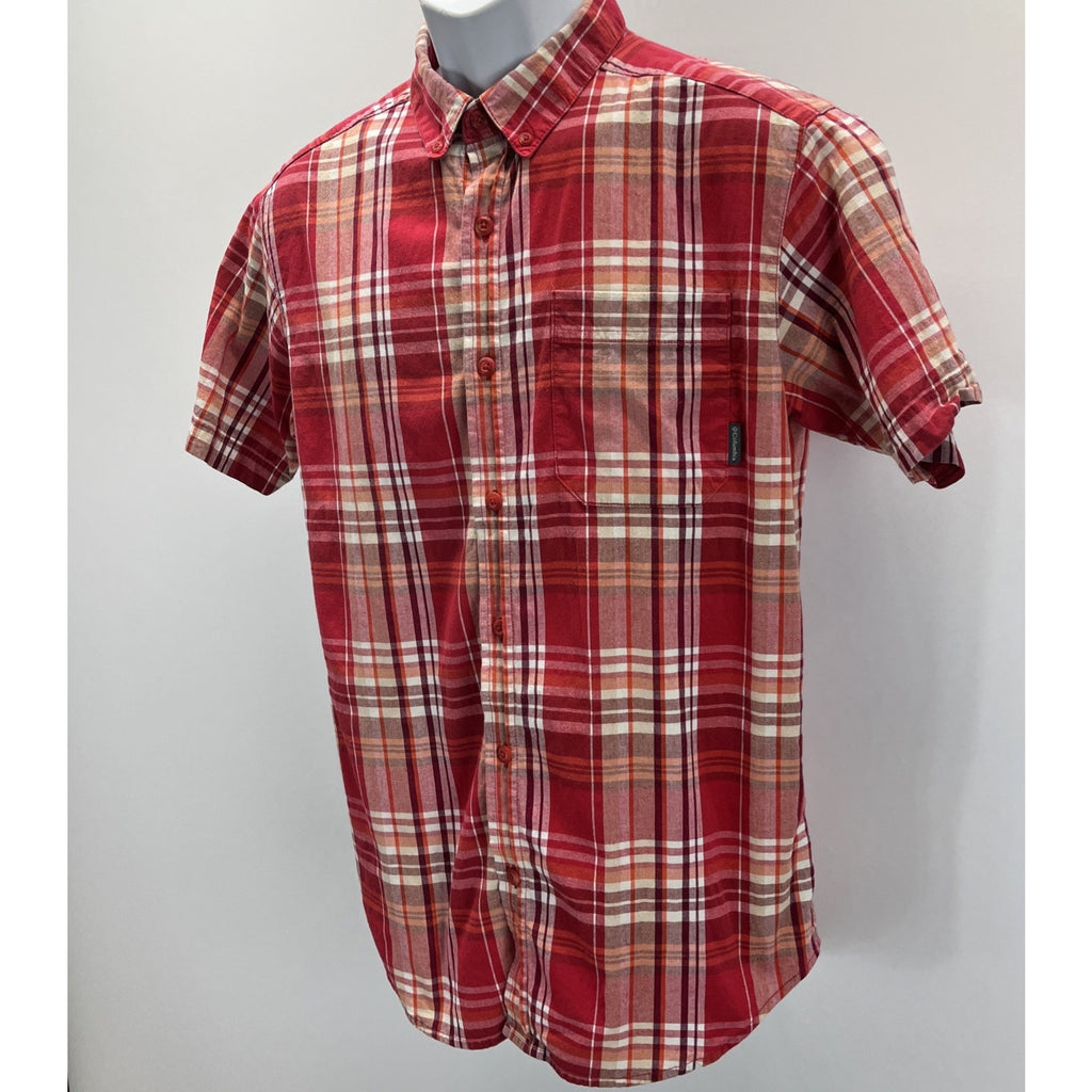 Columbia Rapid Rivers Plaid Shortsleeve Button Shirt Sz S